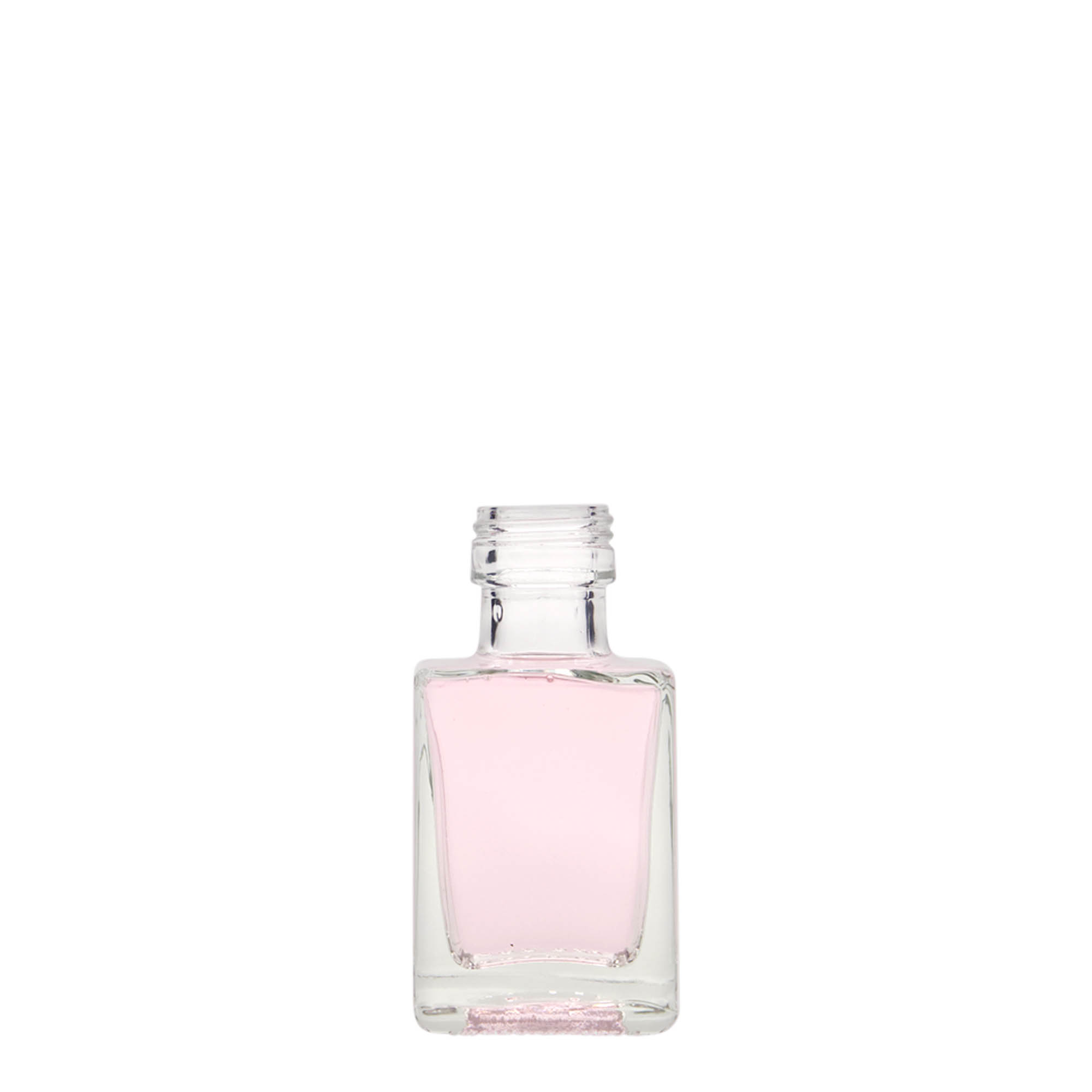 50 ml glassflaske 'Cube', firkantet, åpning: PP 24