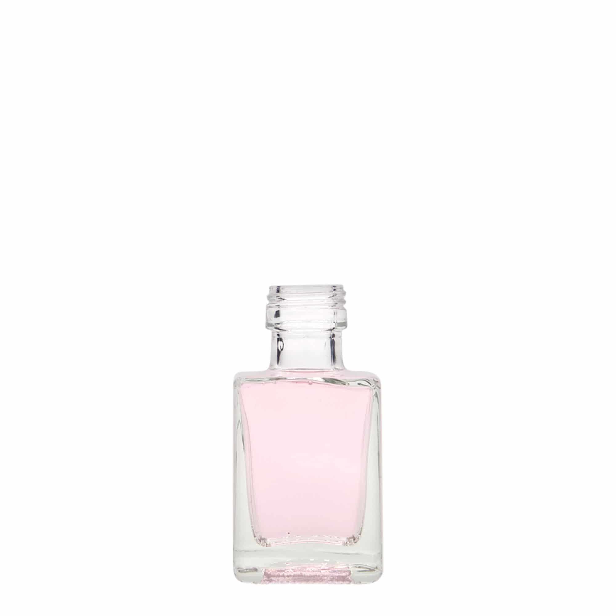 50 ml glassflaske 'Cube', firkantet, åpning: PP 24