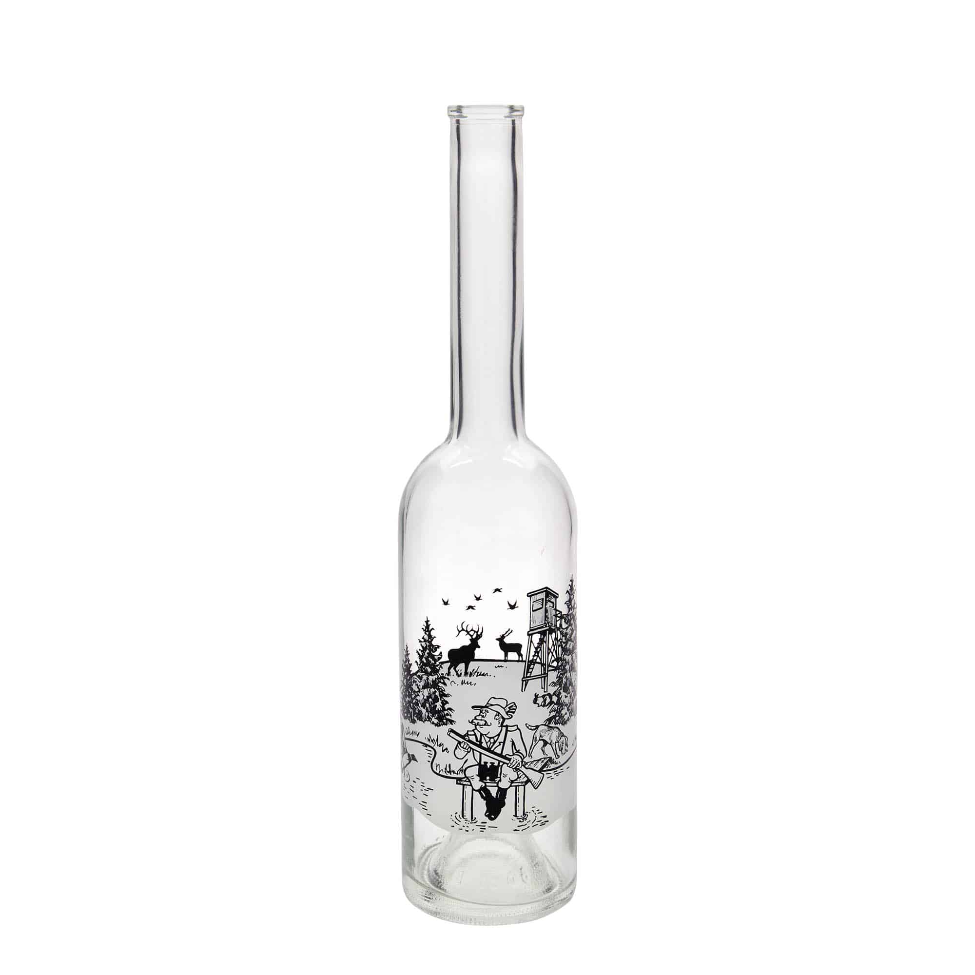 500 ml glassflaske "Opera", motiv: Jeger, åpning: Kork 500 ml glassflaske "Opera", motiv: Jeger, åpning: Kork