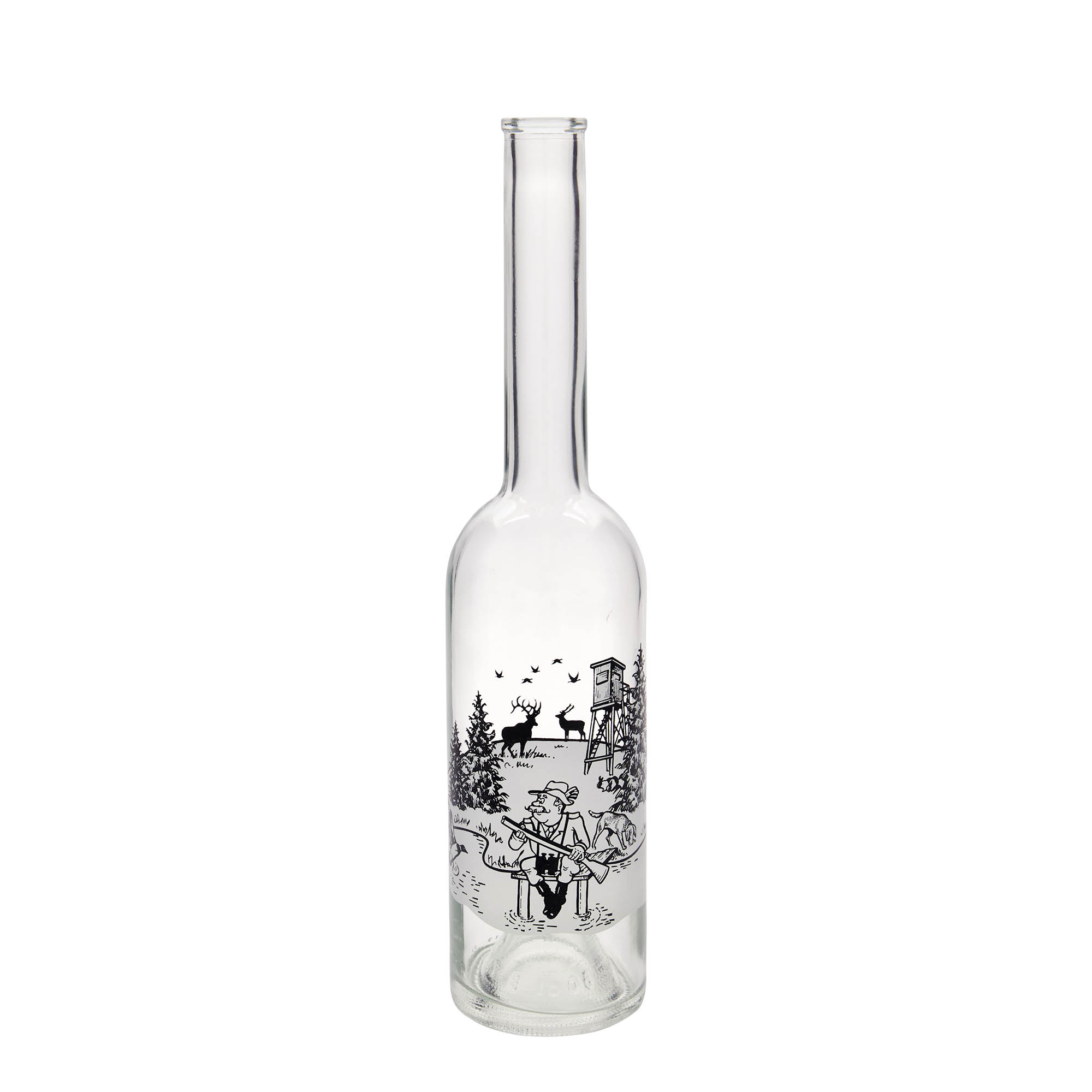 500 ml glassflaske 'Opera', motiv: Jeger, åpning: kork