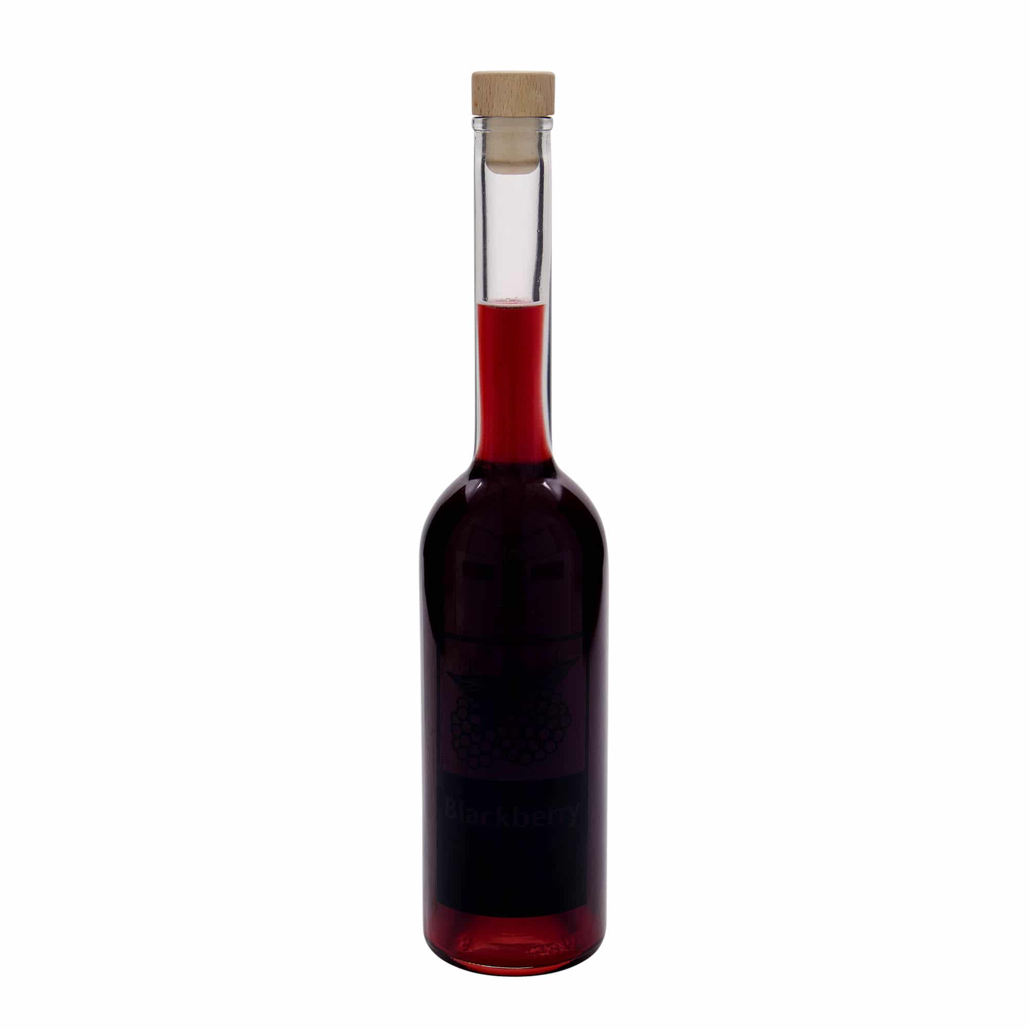 500 ml glassflaske "Opera", motiv: Blackberry, åpning: Kork