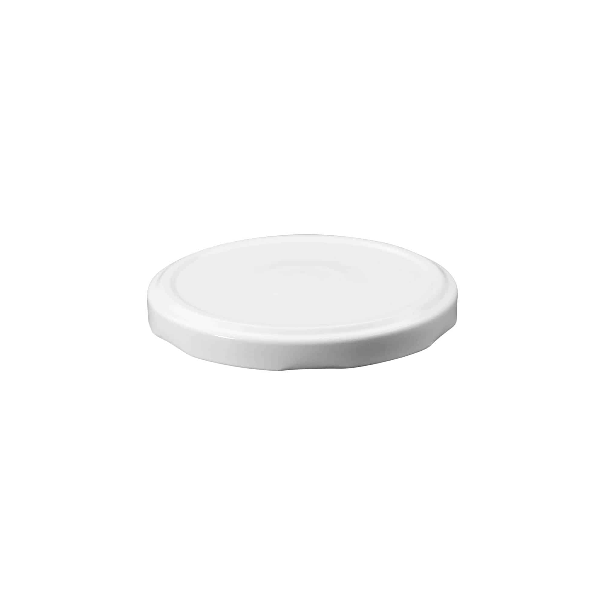 Twist-Off-lokk, hvit blikkplate, hvit, for åpning: TO 82 Twist-Off-lokk, hvit blikkplate, hvit, for åpning: TO 82