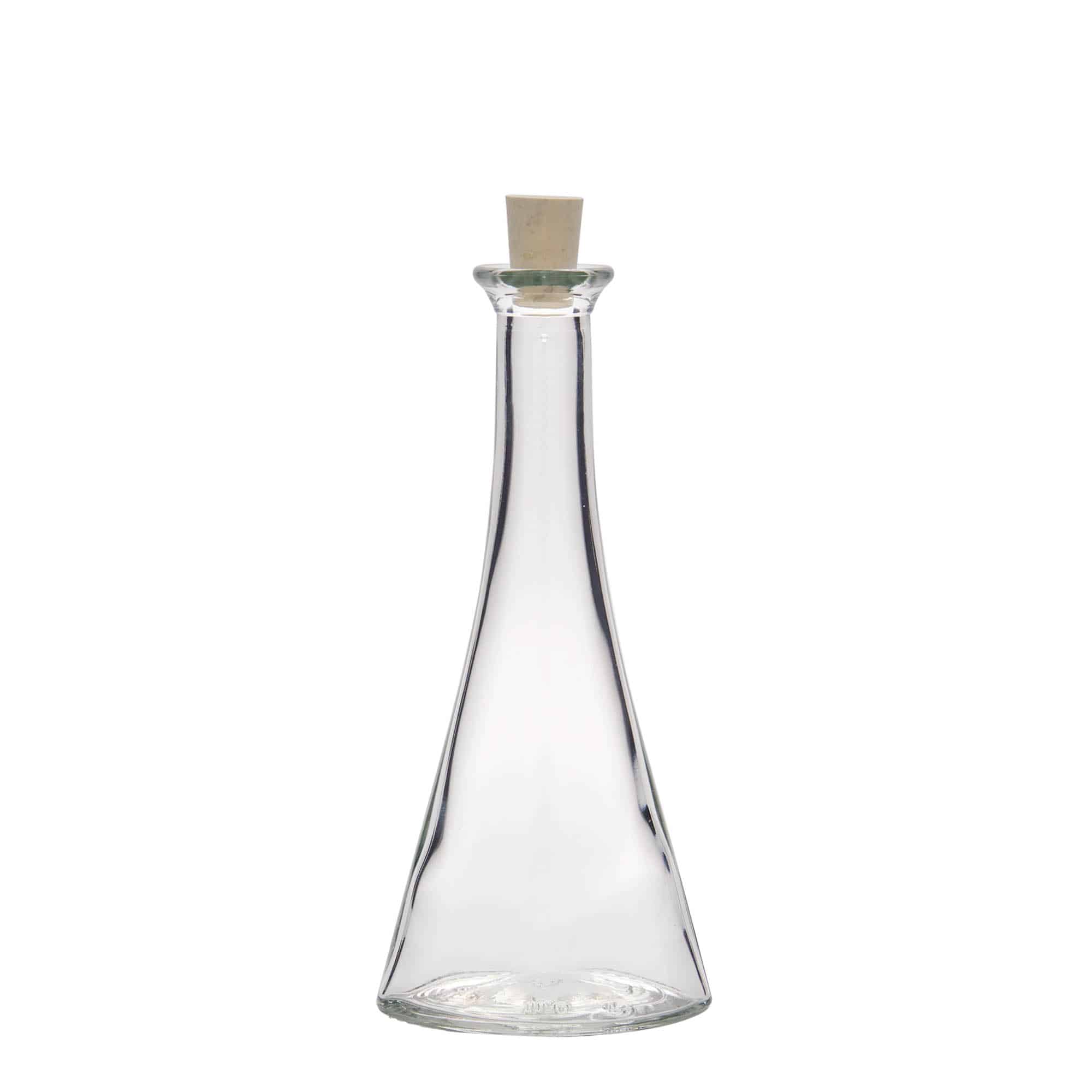 100 ml glassflaske "Veronica", halvrund, åpning: Kork
