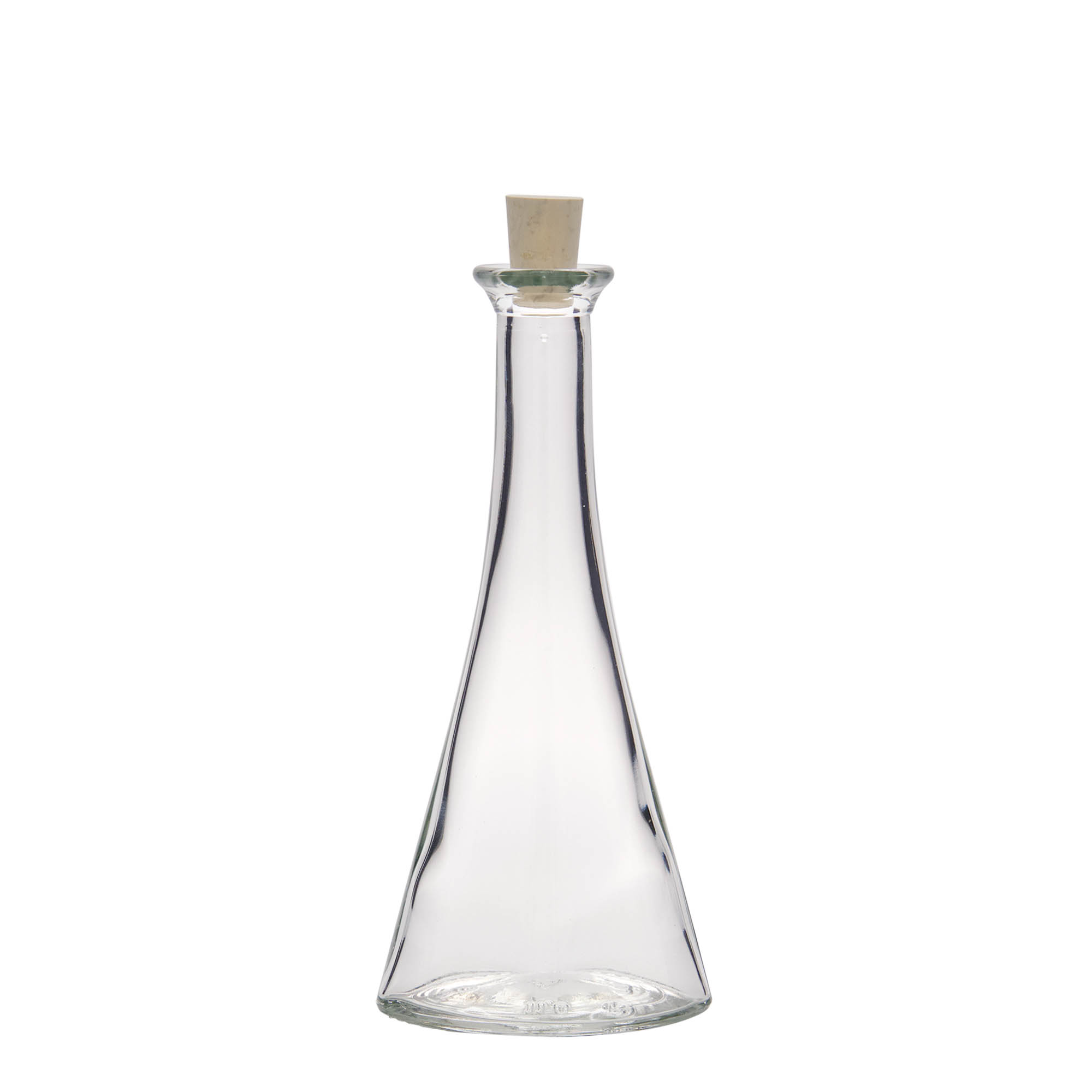 100 ml glassflaske 'Veronica', halvrund, åpning: kork