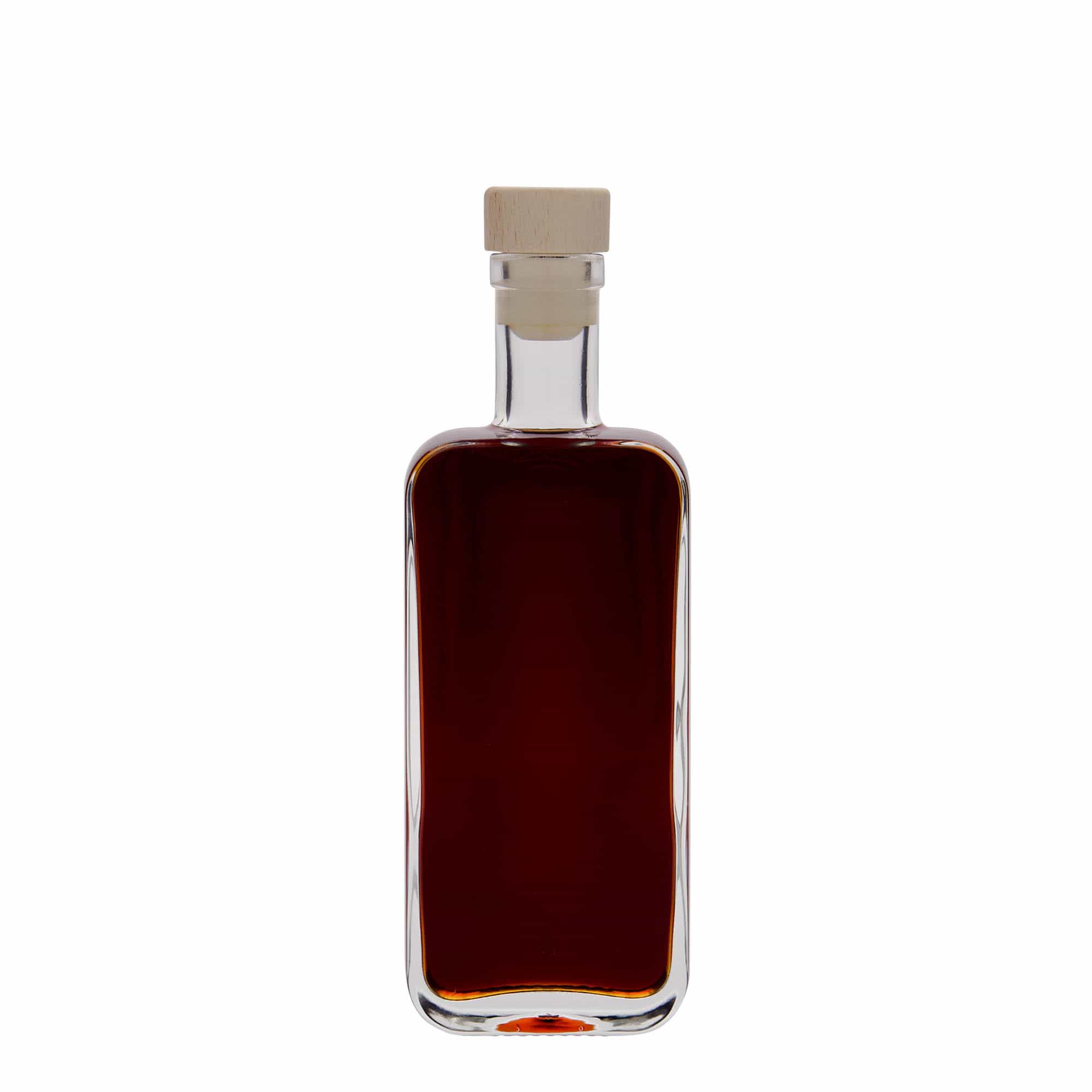 200 ml glassflaske "Nice", firkantet, åpning: Kork
