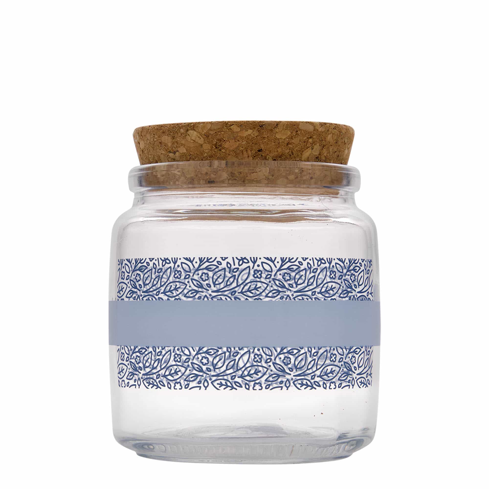 750 ml korkglass 'Giara', motiv: Naturalmente blu, åpning: kork