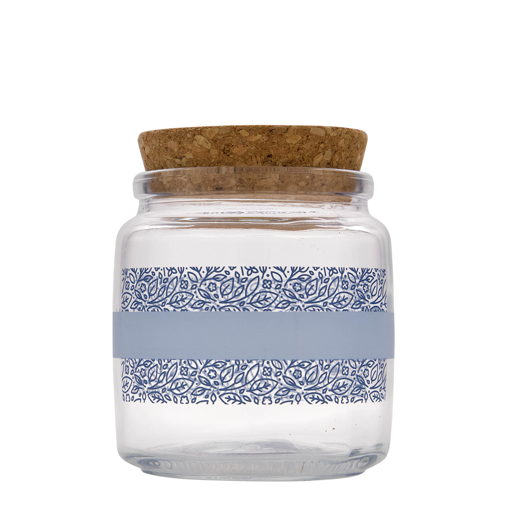 750 ml korkglass 'Giara', motiv: Naturalmente blu, åpning: kork