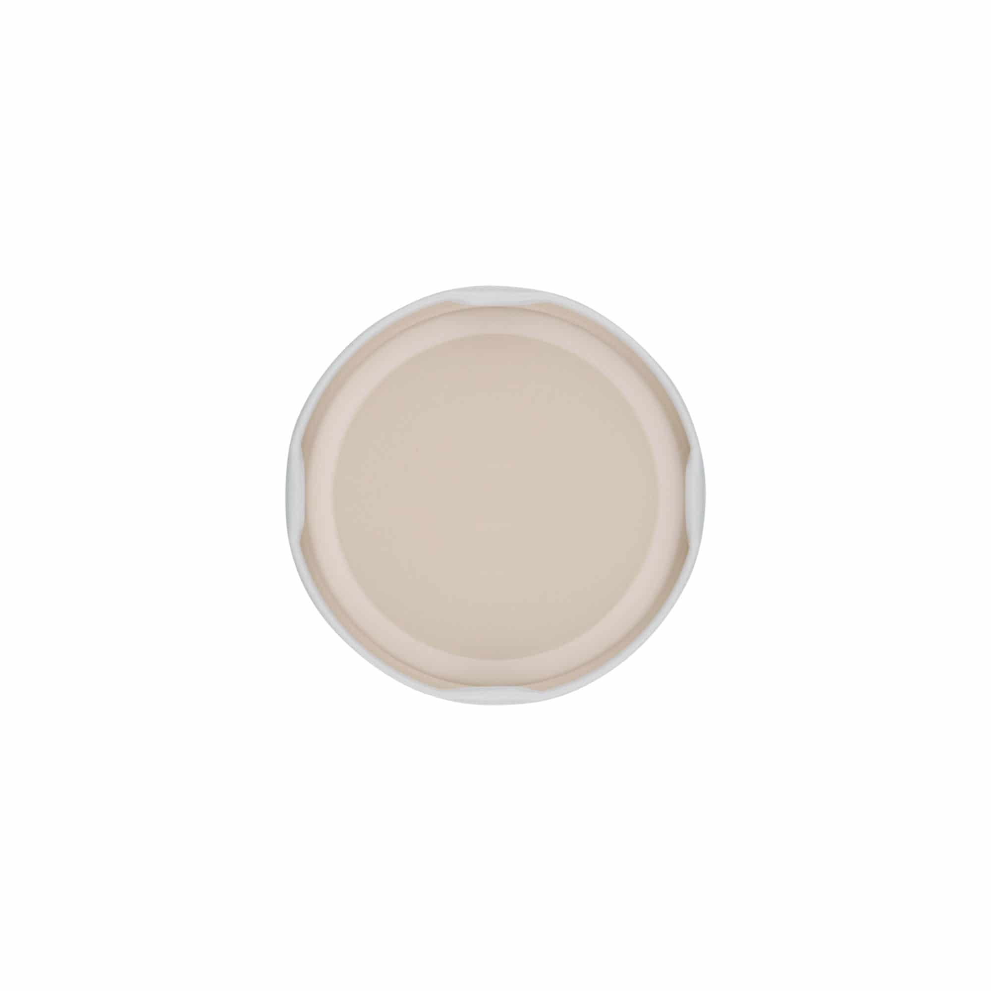 Twist-Off-lokk, hvit blikkplate, hvit, for åpning: TO 66
