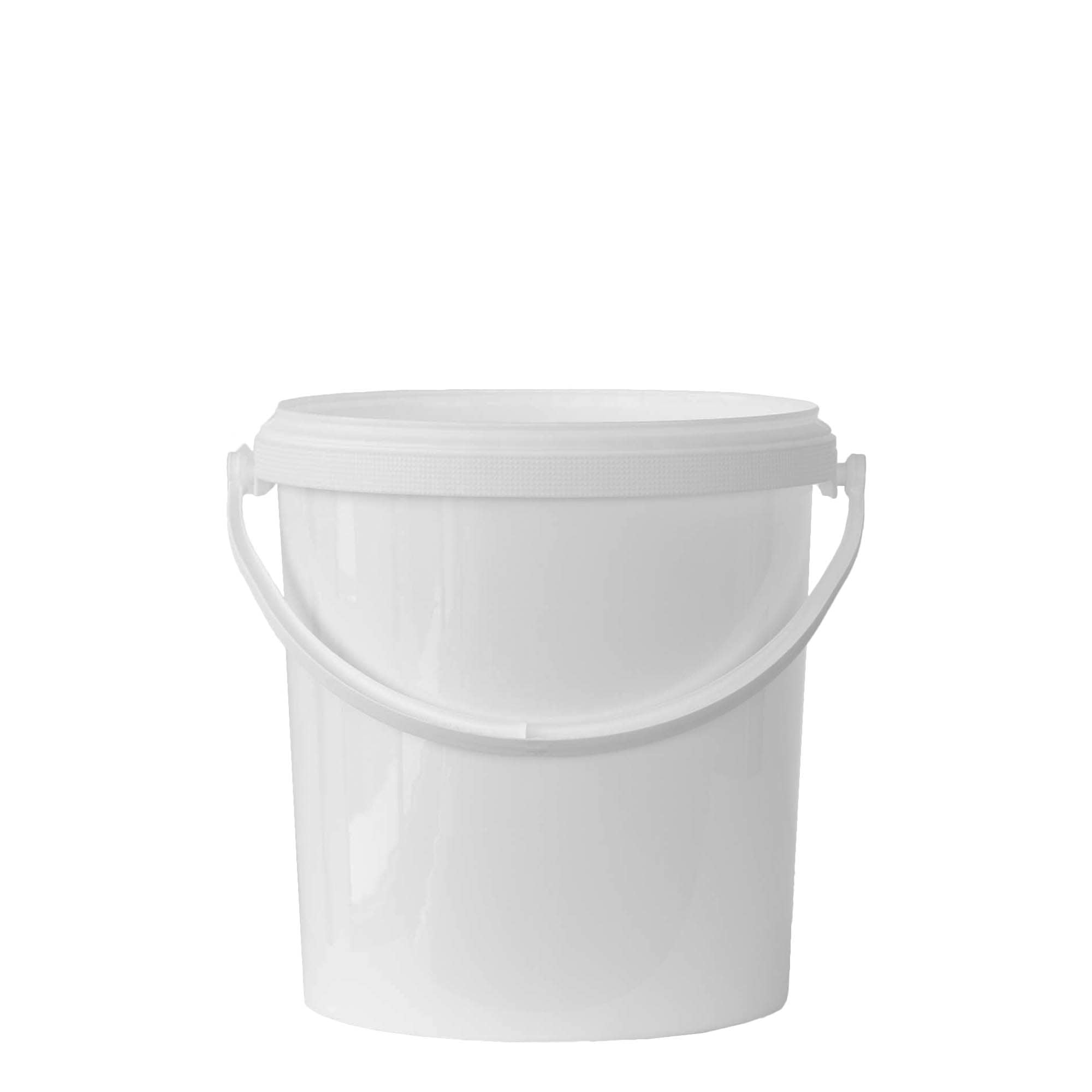 6 l bøtte, PP-plast, hvit