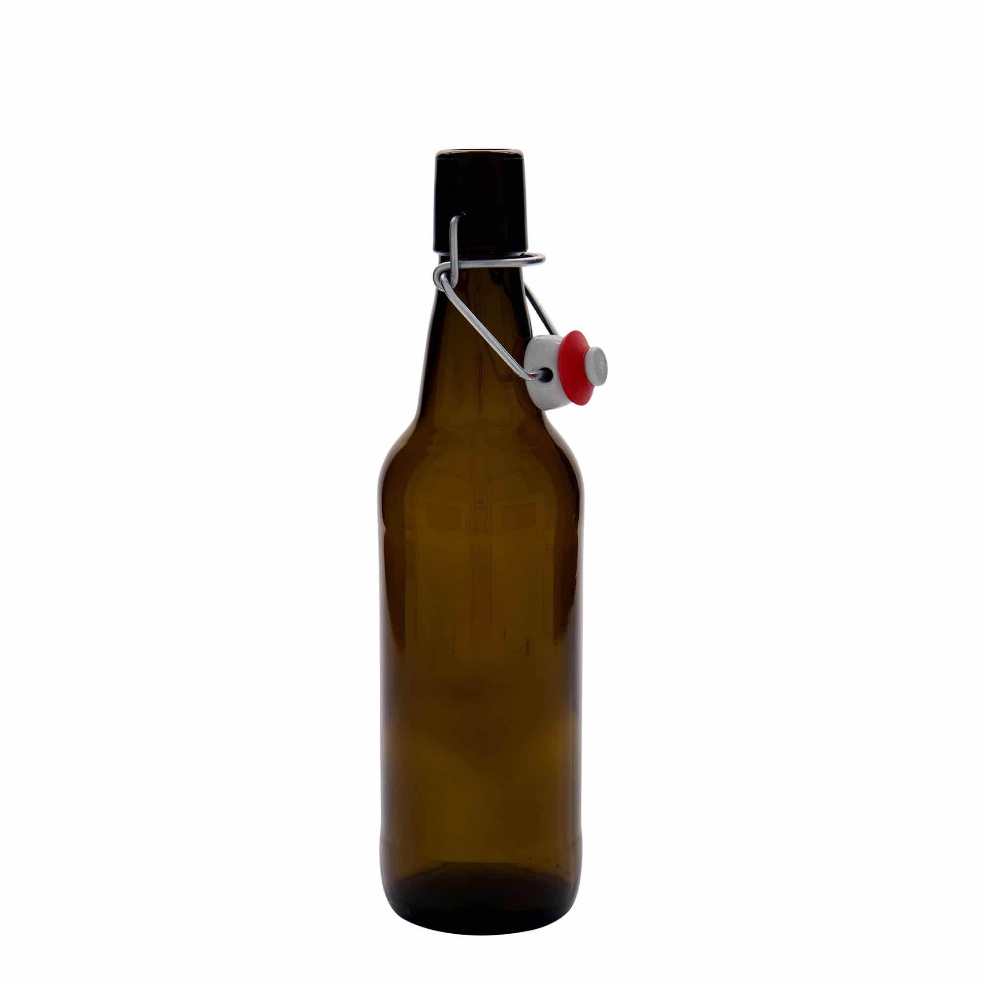 500 ml ølflaske, glass, brun, åpning: Bøylelokk