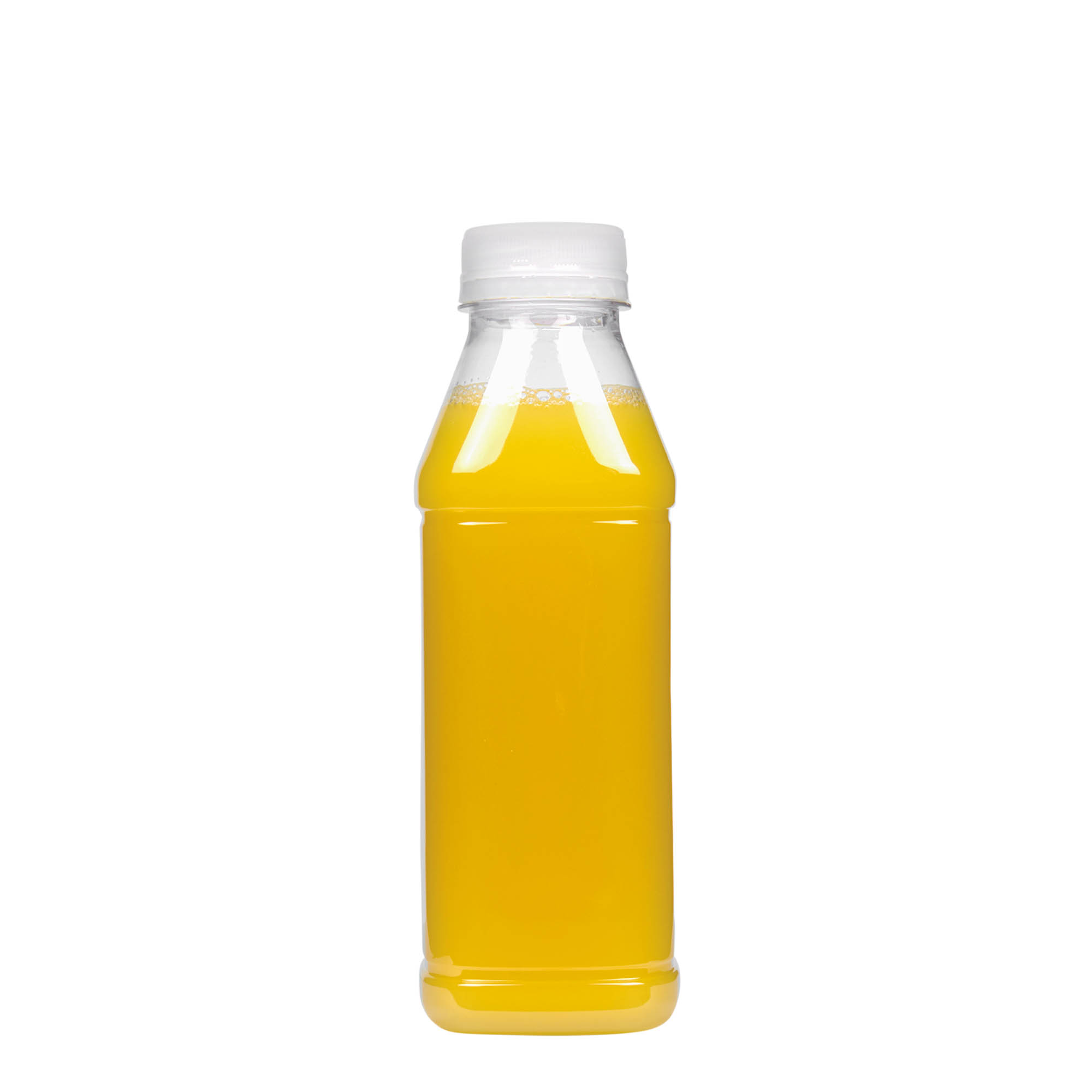 500 ml PET-flaske 'Milk and Juice Carré', firkantet, plast, åpning: 38 mm 500 ml PET-flaske 'Milk and Juice Carré', firkantet, plast, åpning: 38 mm