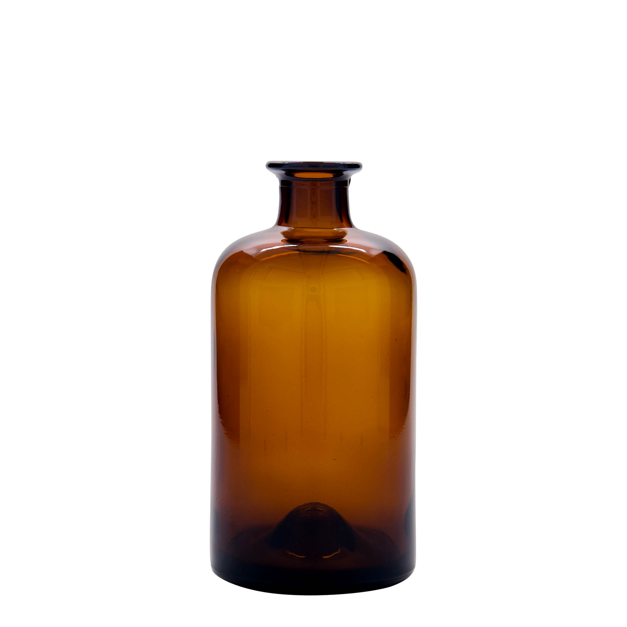 500 ml glassflaske apotek, brun, åpning: kork