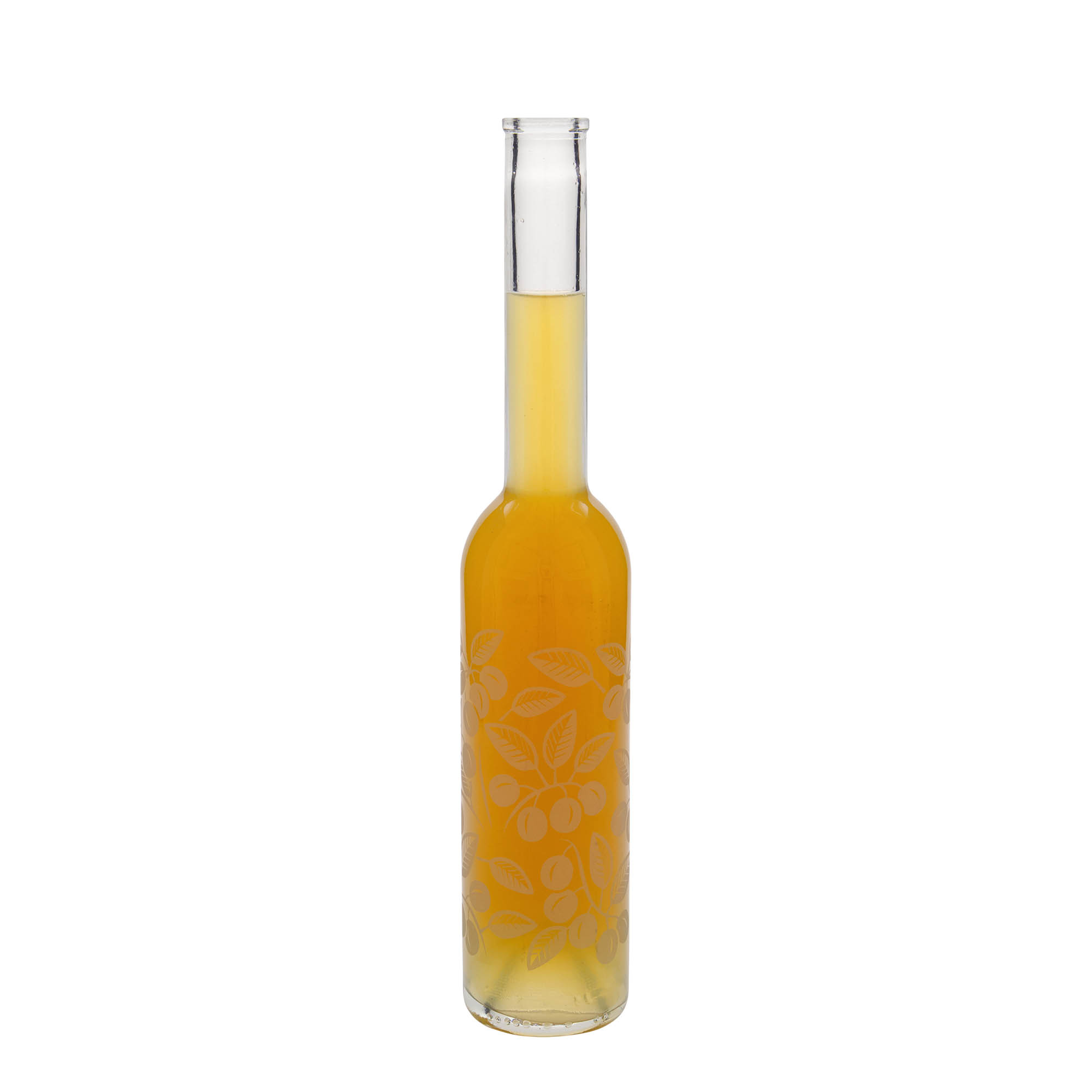 350 ml glassflaske 'Opera', motiv: Mirabeller, munnstykke: kork