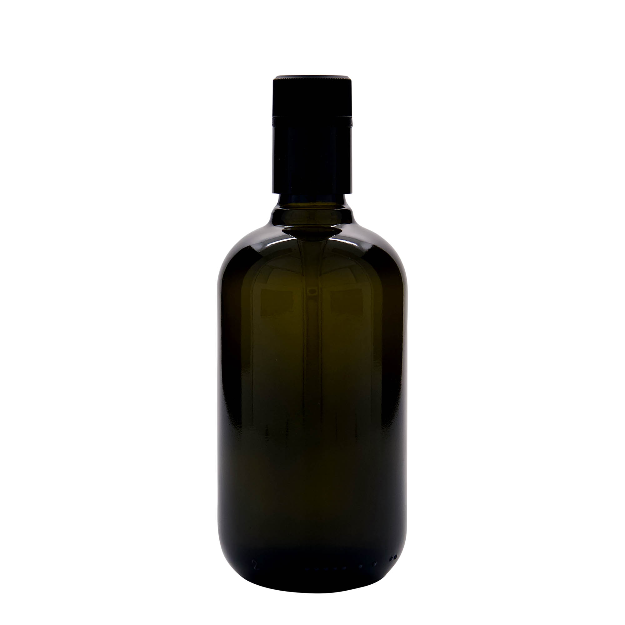 500 ml eddik-/oljeflaske 'Biolio', glass antikkgrønn, munn: DOP