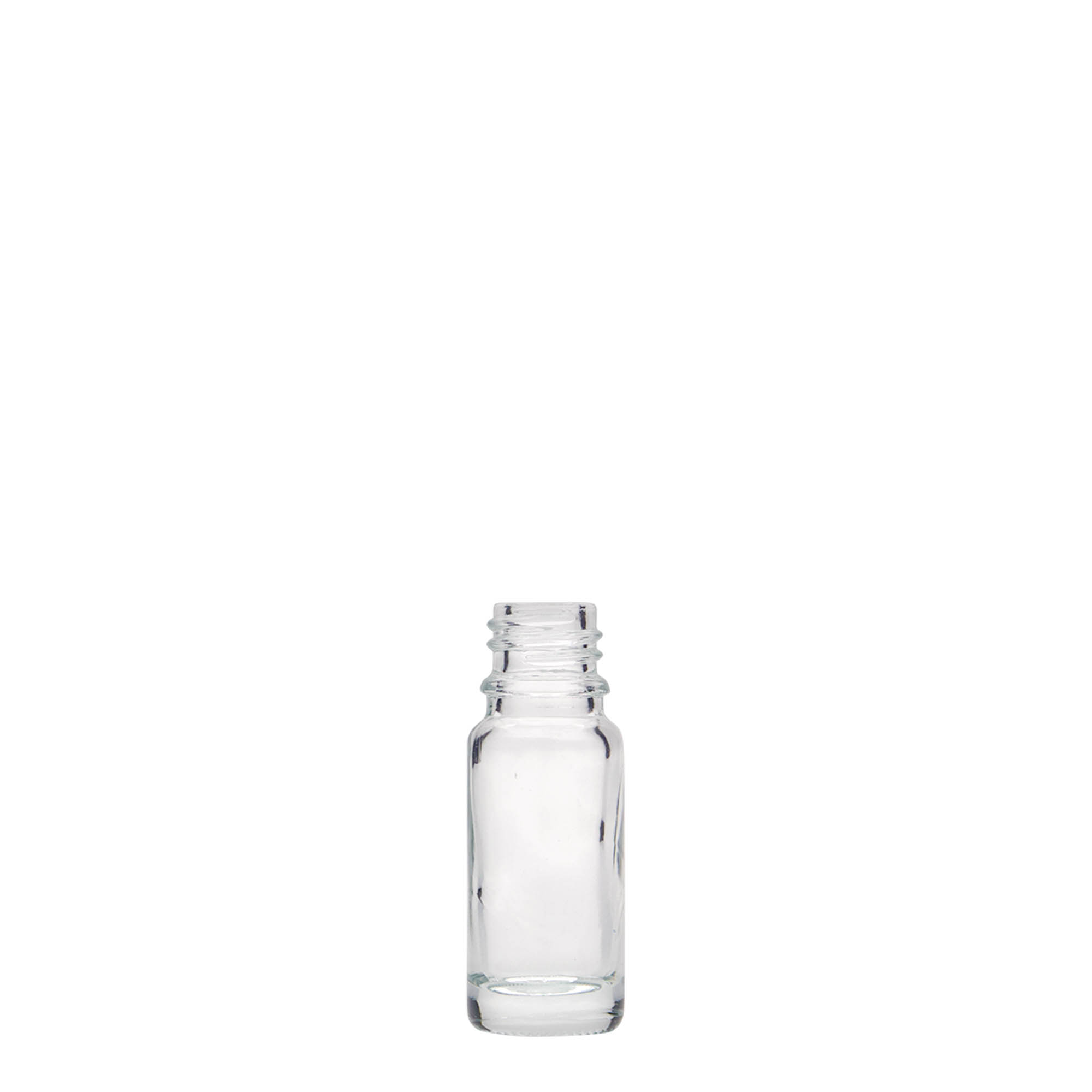 10 ml medisinsk flaske, glass, åpning: DIN 18 10 ml medisinsk flaske, glass, åpning: DIN 18