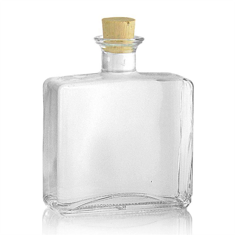 500 ml glassflaske "Julia", firkantet, åpning: Kork 500 ml glassflaske "Julia", firkantet, åpning: Kork