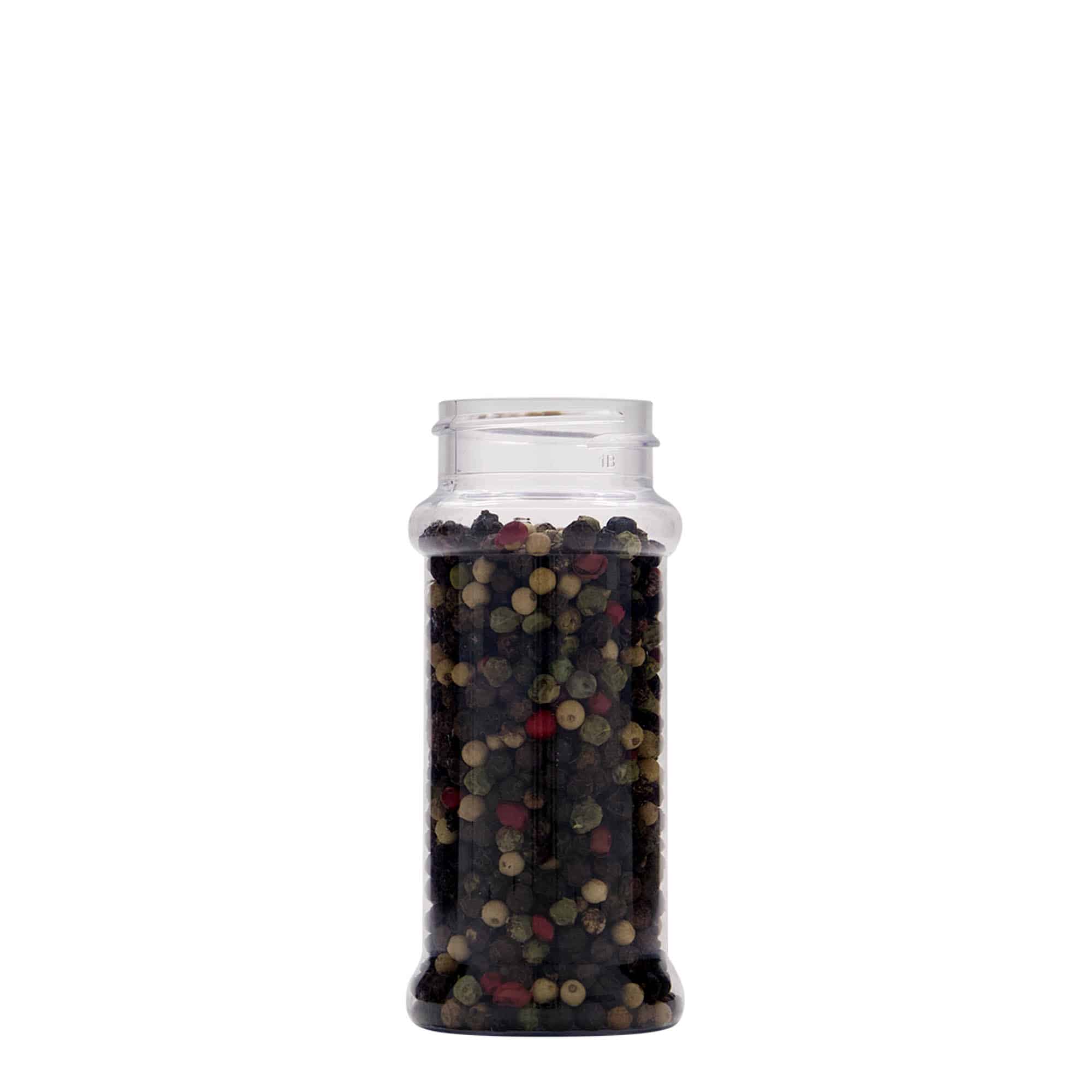 100 ml PET-krydderboks, plast, åpning: 38/400