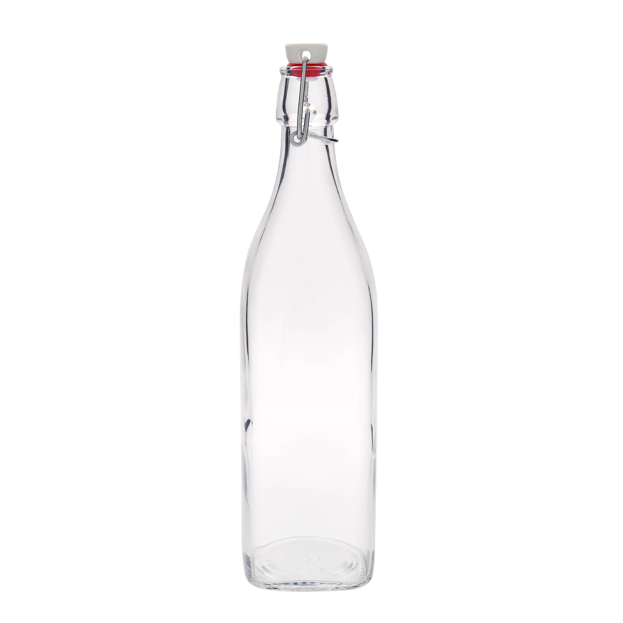 1.000 ml glassflaske 'Swing, firkantet, åpning: patentlokk 1.000 ml glassflaske 'Swing, firkantet, åpning: patentlokk