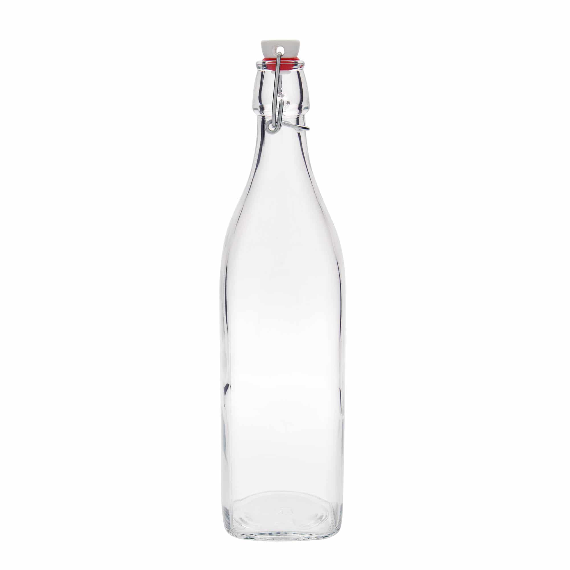 1.000 ml glassflaske 'Swing, firkantet, åpning: patentlokk
