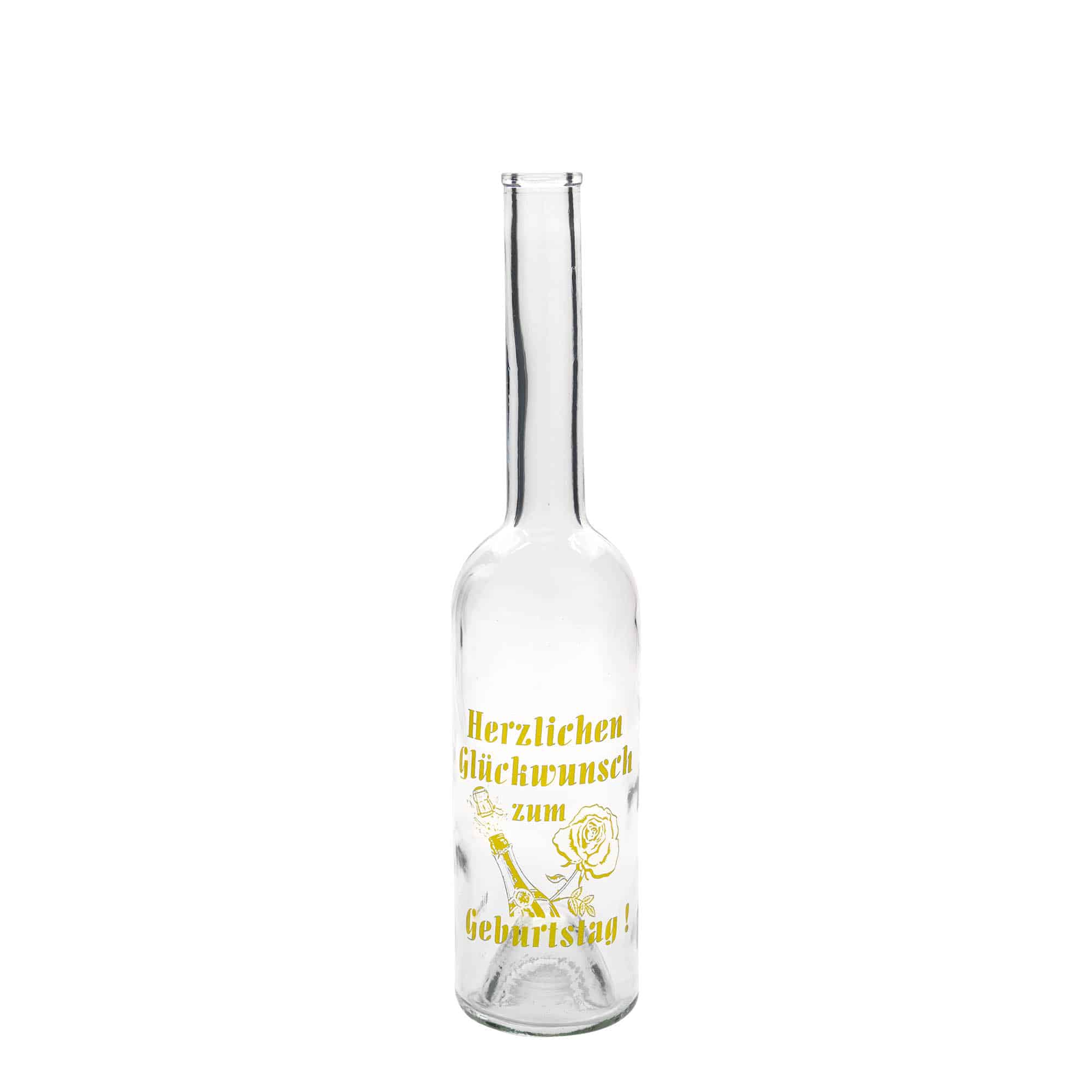 500 ml glassflaske Maximo trykket "Karneval", åpning: Kork 500 ml glassflaske Maximo trykket "Karneval", åpning: Kork