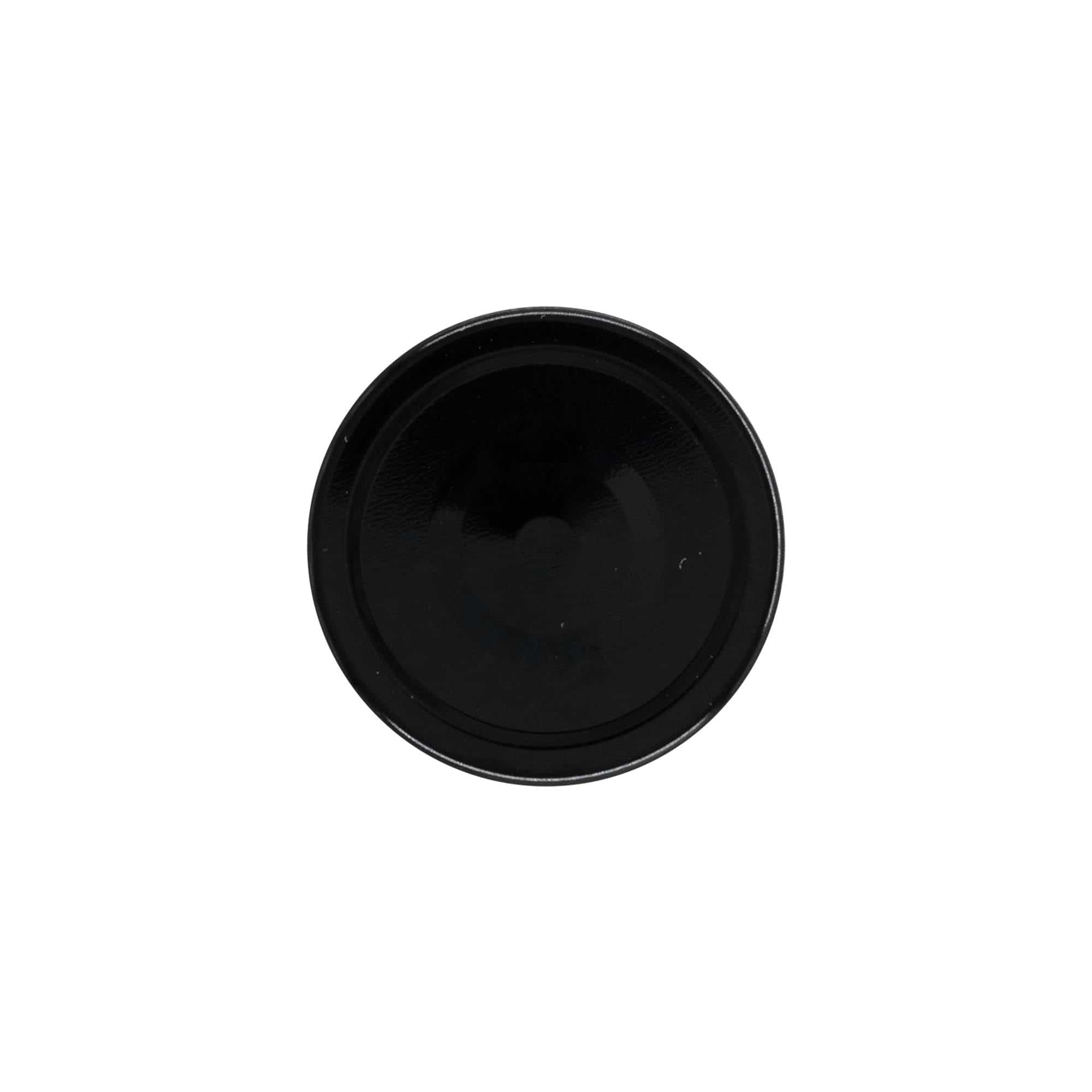 Deep-Twist-Off-lokk, hvit blikkplate, svart, for åpning: Deep-TO 66