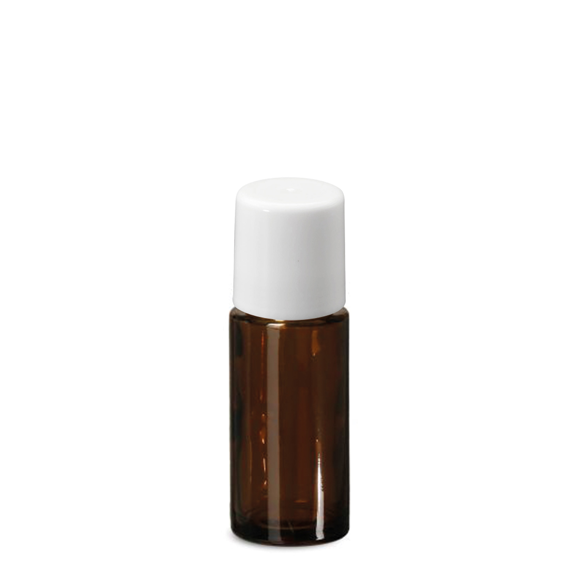 50 ml roll-on-flaske, glass, brun, åpning: skrukork