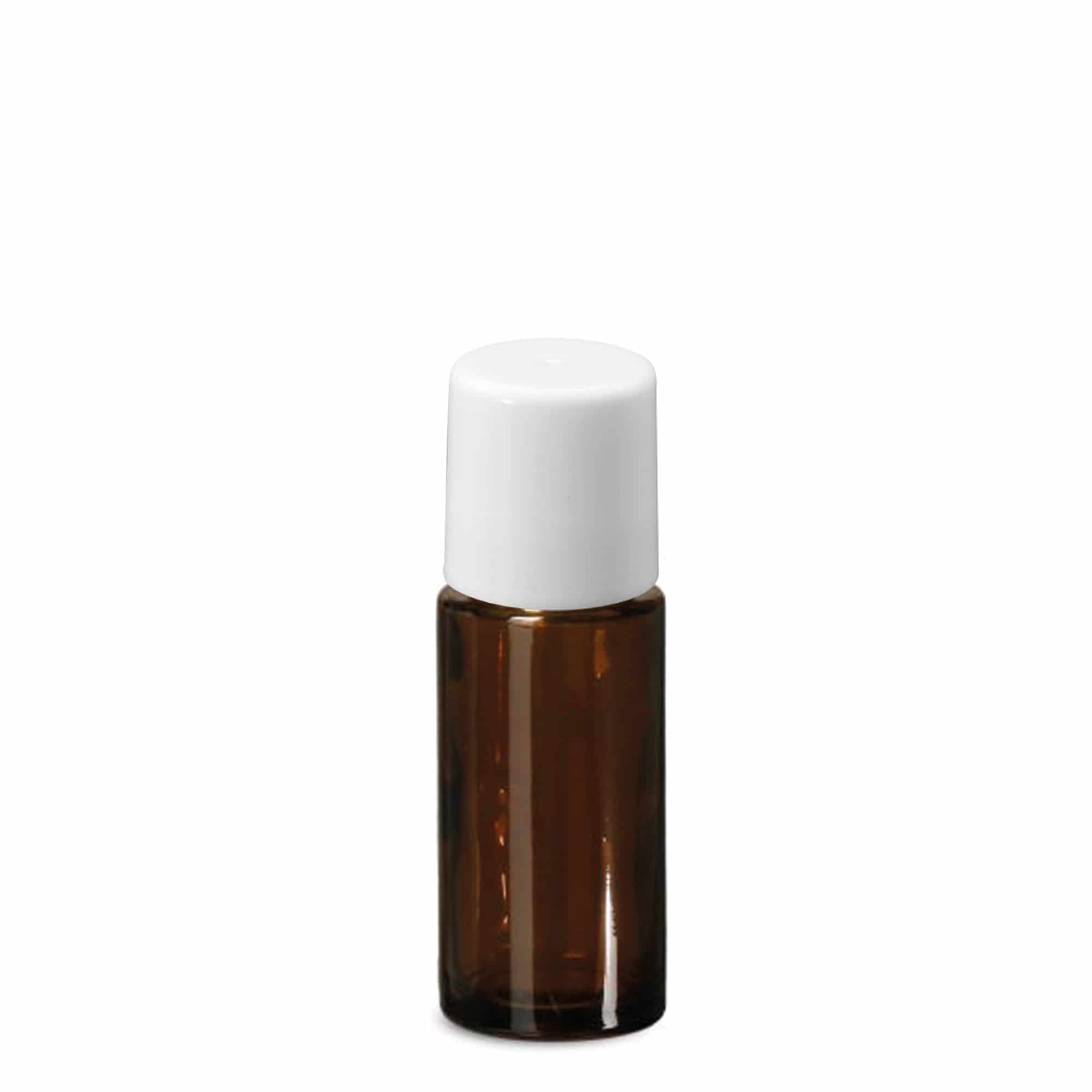 50 ml roll-on-flaske, glass, brun, åpning: skrukork