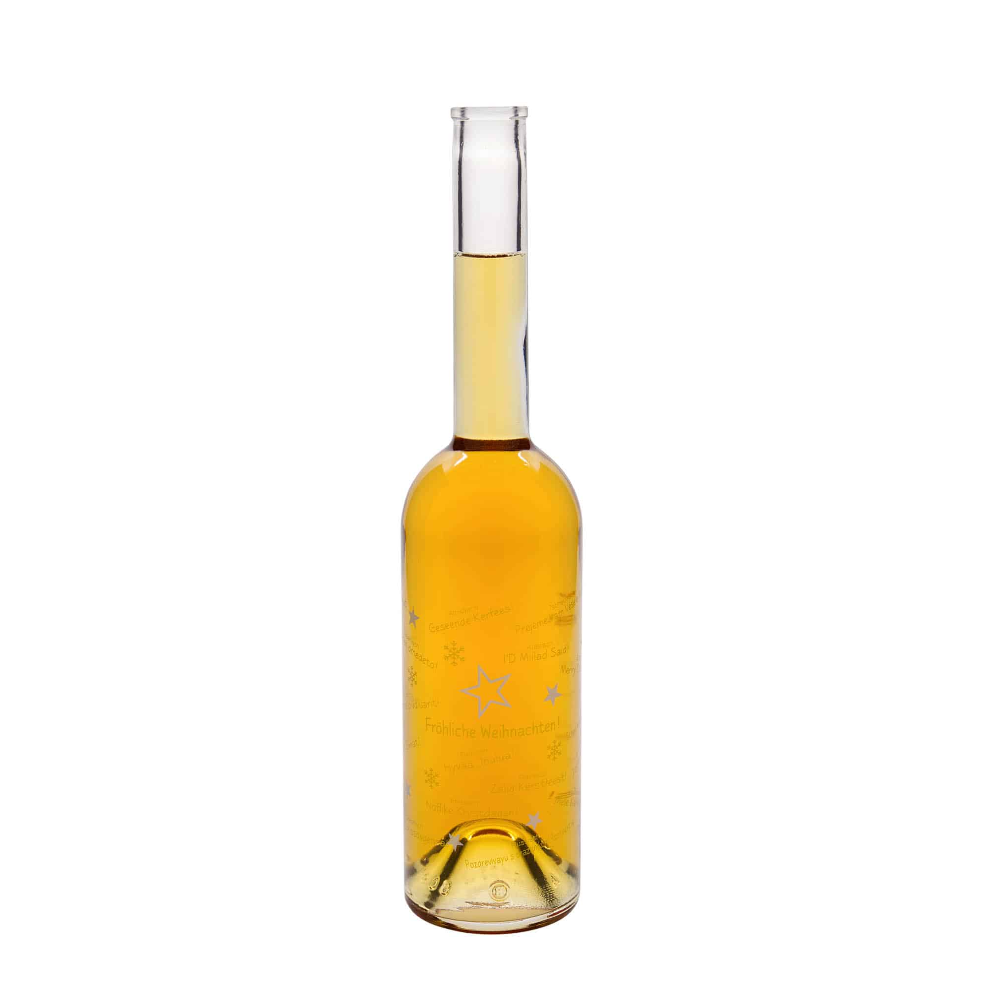 500 ml glassflaske "Opera", motiv: Jul i verden, åpning: Kork