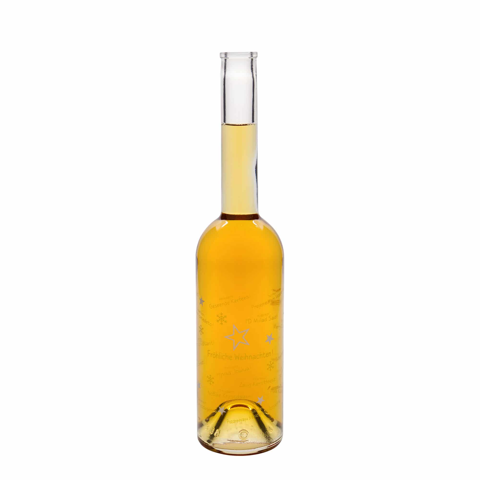 500 ml glassflaske 'Opera', motiv: Jul i verden, åpning: kork