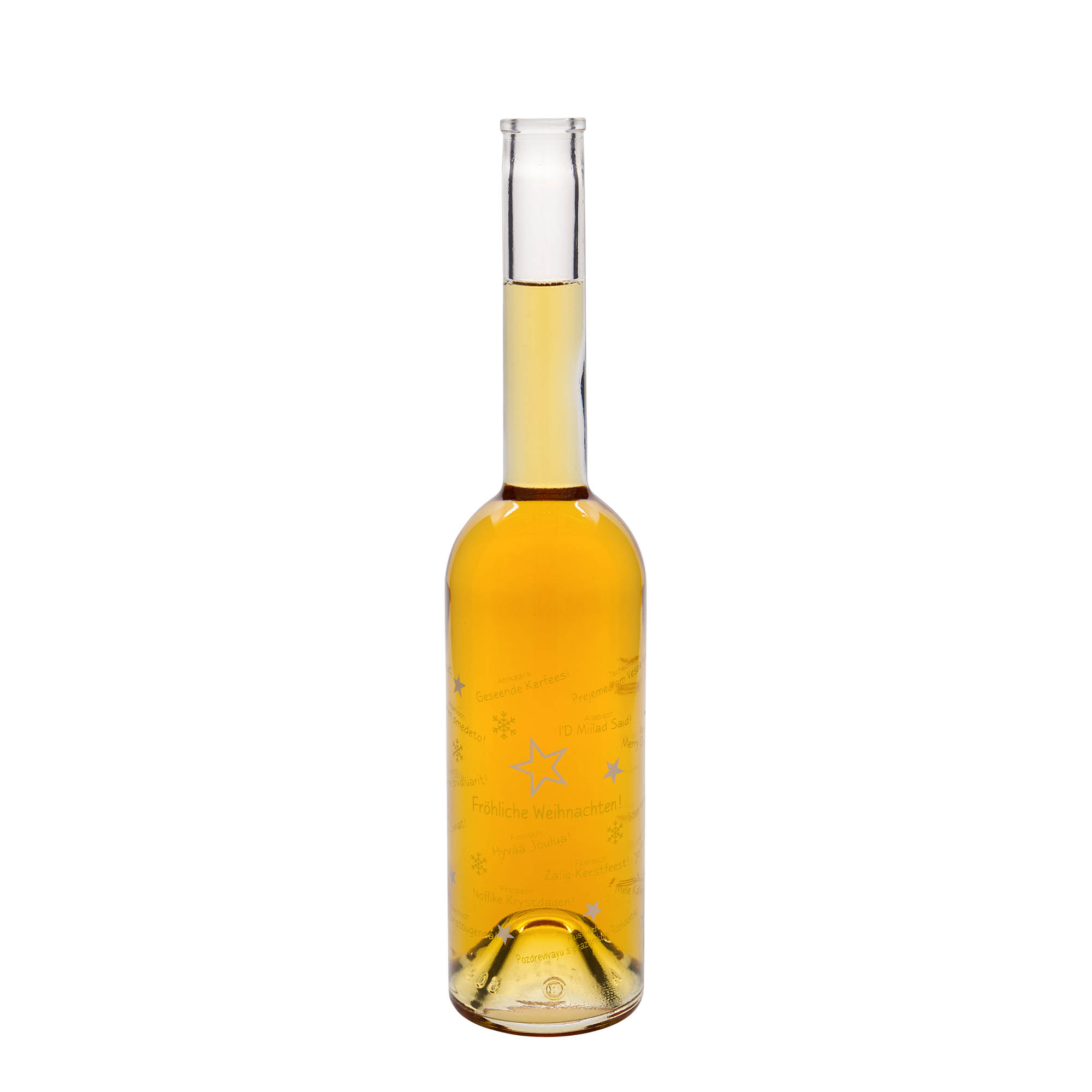 500 ml glassflaske 'Opera', motiv: Jul i verden, åpning: kork