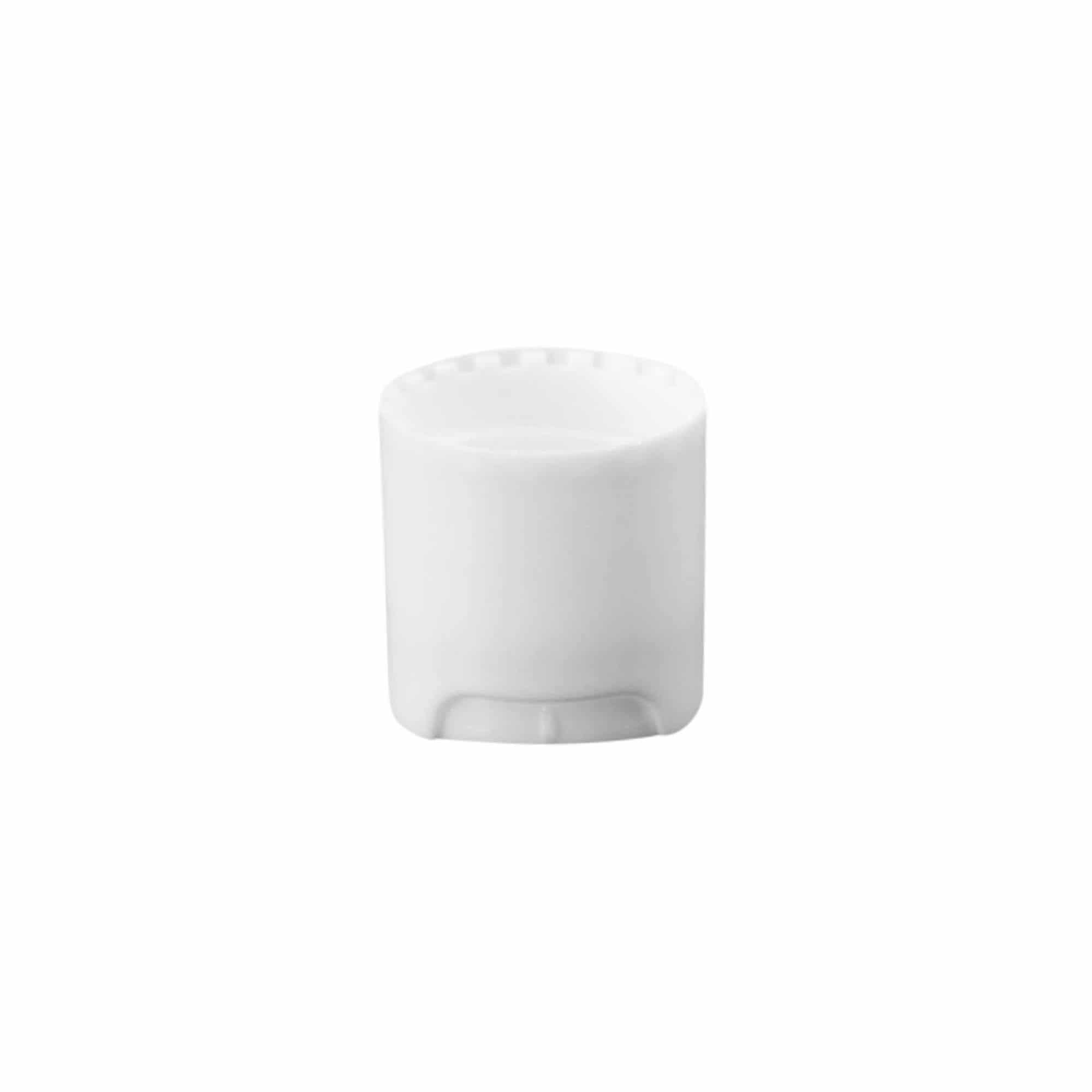 Skrulokk Disc Top, PP-plast, hvit, for åpning: 24/410