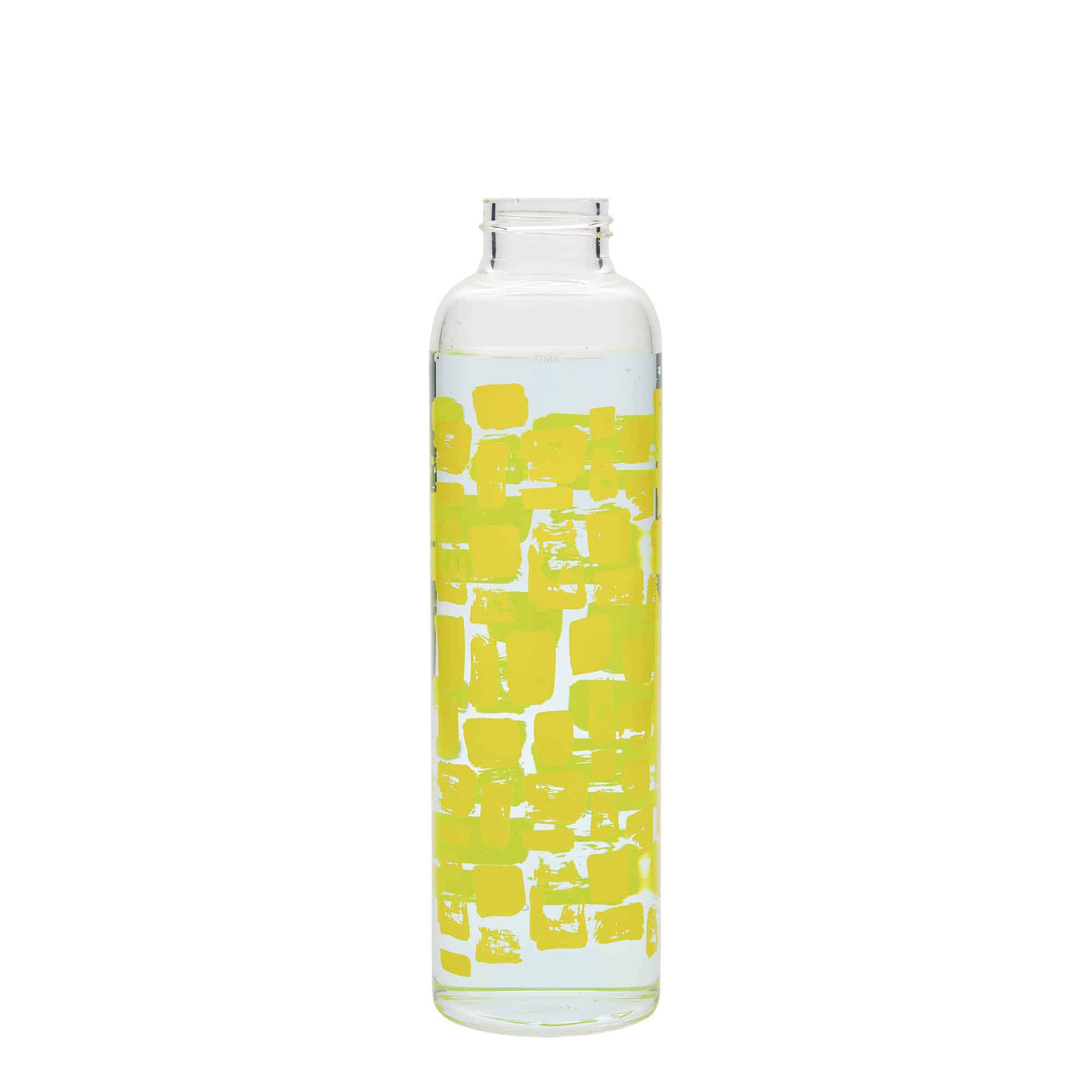 500 ml drikkeflaske "Perseus", motiv: Gule firkanter, åpning: Skrulokk