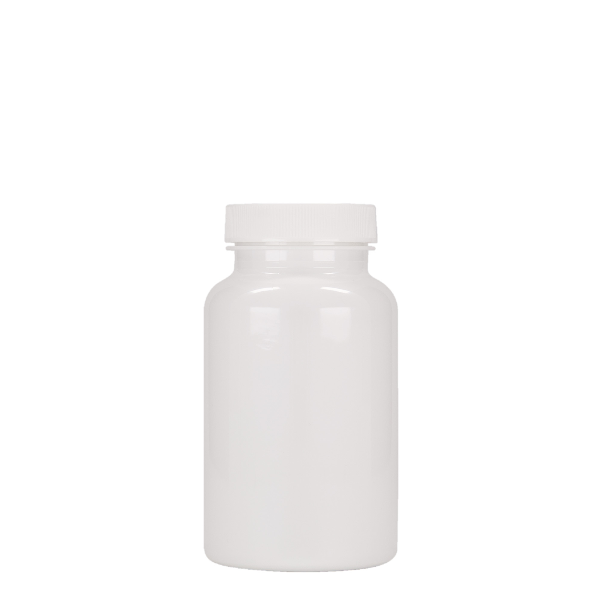 200 ml PET-beholder, plast, hvit, åpning: 45/400