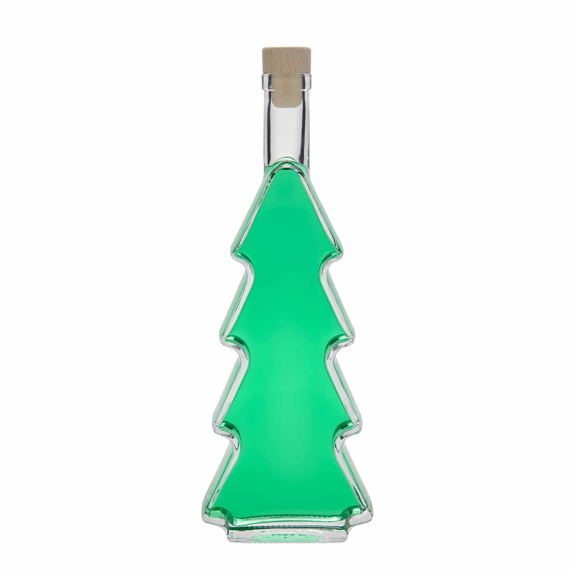 500 ml glassflaske "Juletre", åpning: Kork