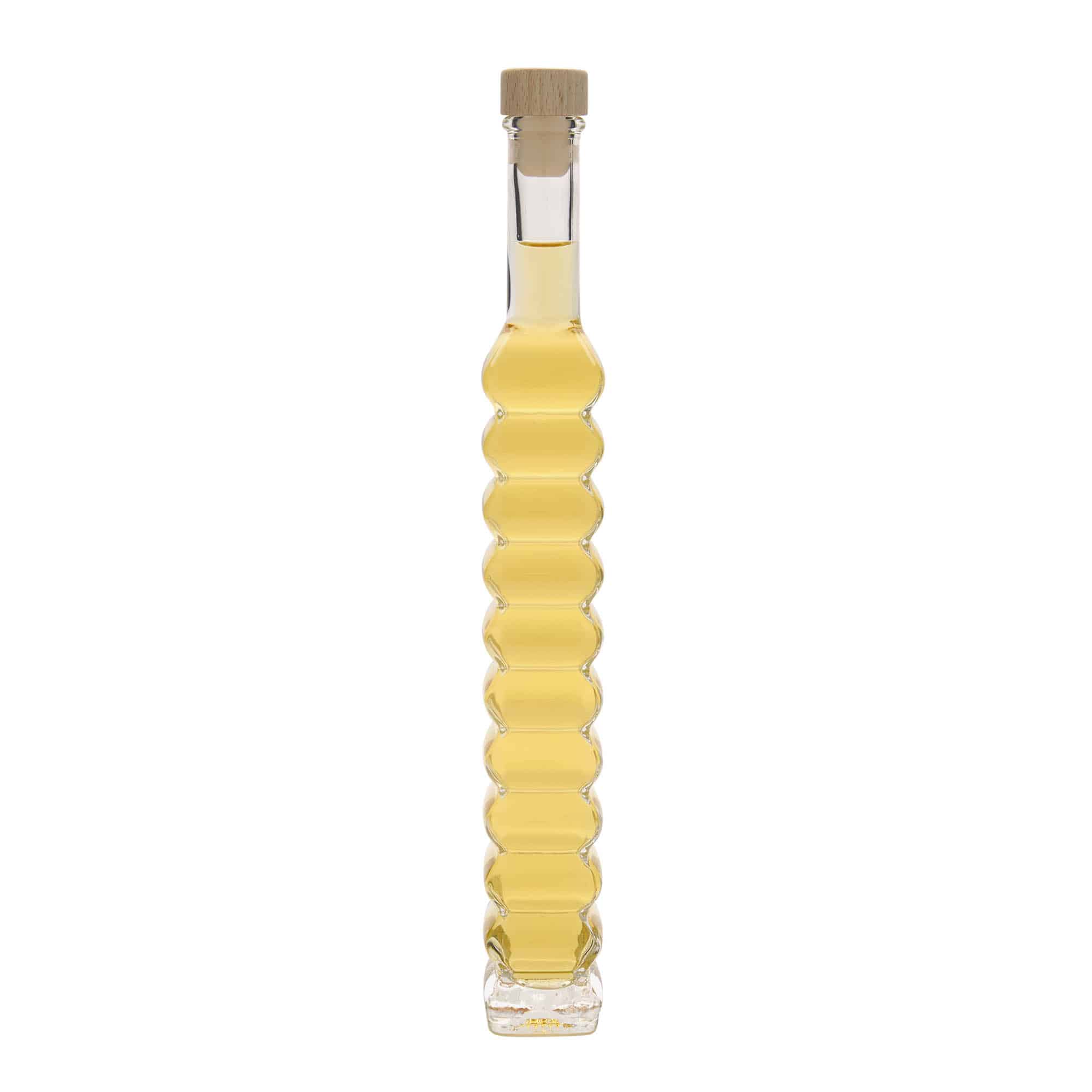 200 ml glassflaske "Roma, kvadratisk, åpning: Kork