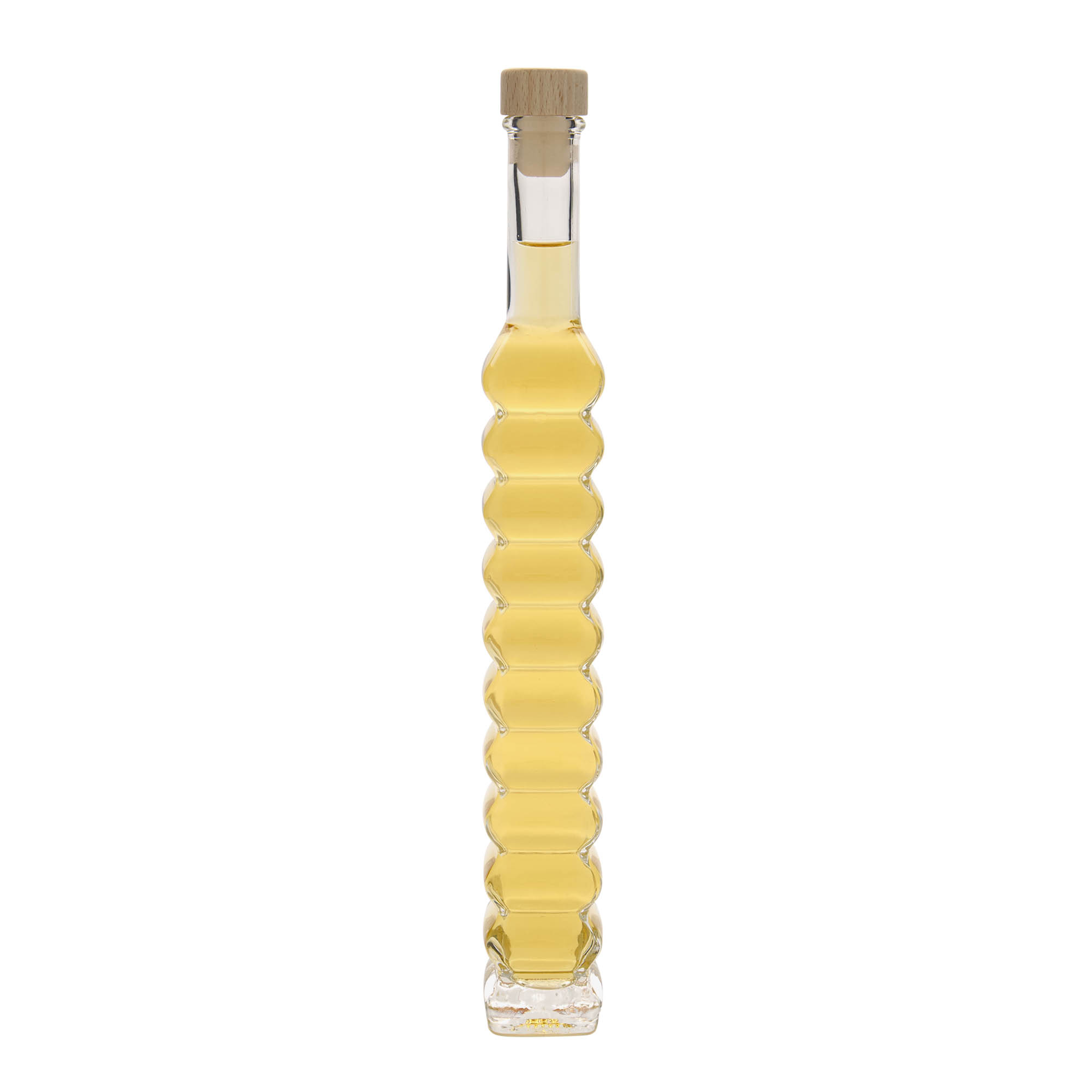 200 ml glassflaske 'Roma, firkantet, åpning: kork'
