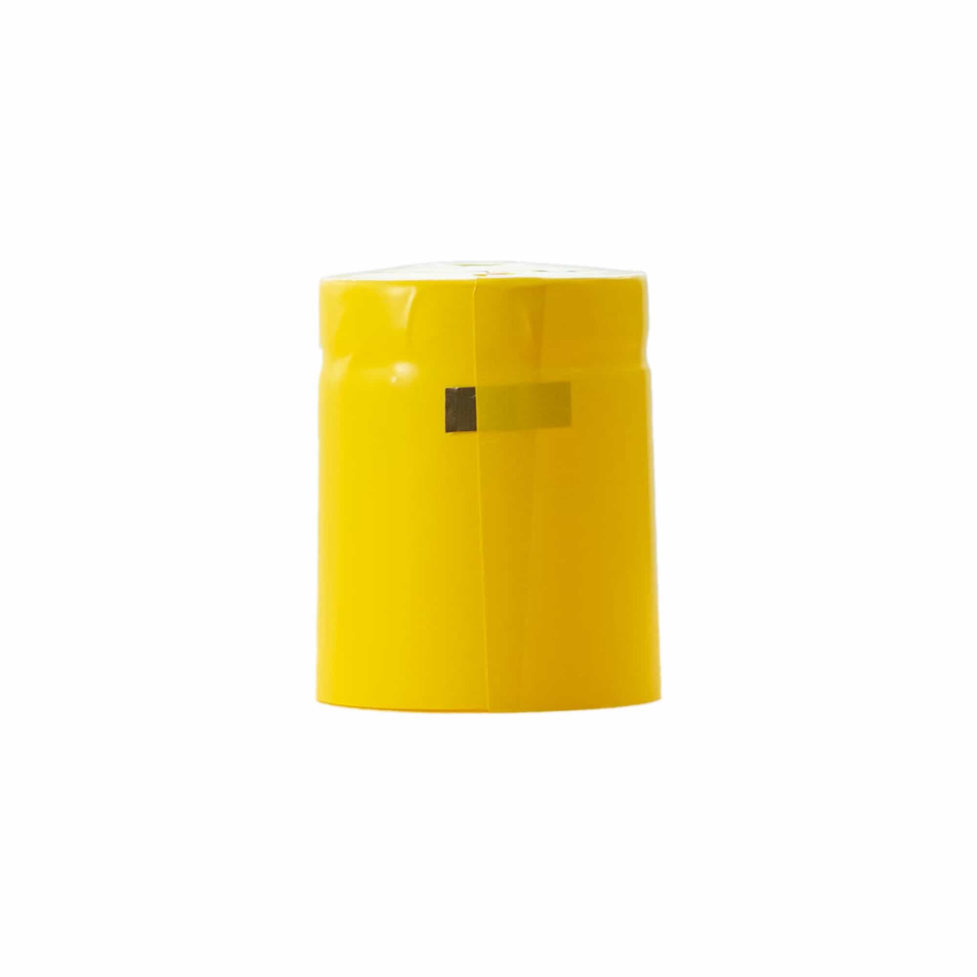 Krympekapsel 32x41, PVC-plast, gul Krympekapsel 32x41, PVC-plast, gul
