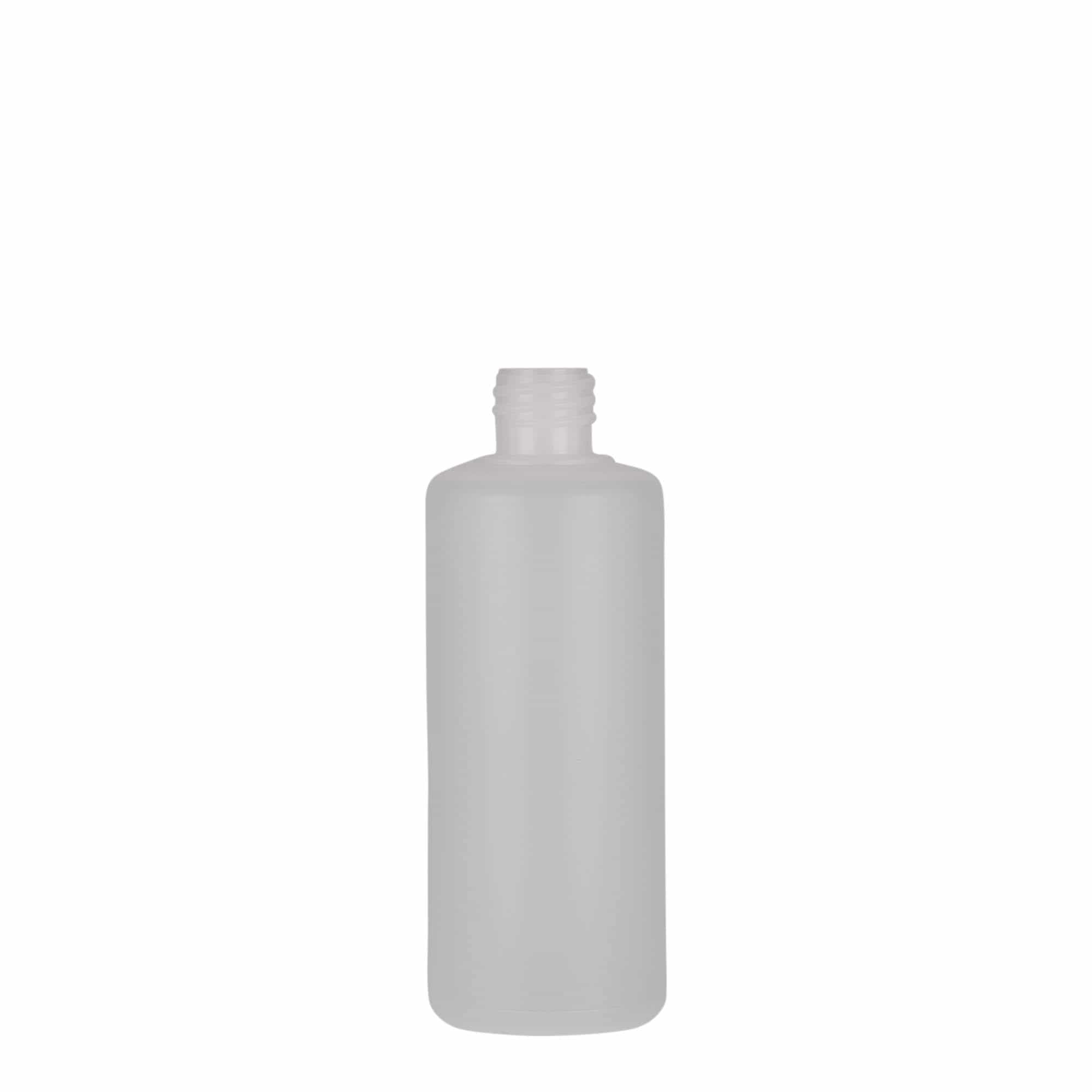 100 ml rundflaske, PE-plast, natur, åpning: Skrulokk 100 ml rundflaske, PE-plast, natur, åpning: Skrulokk