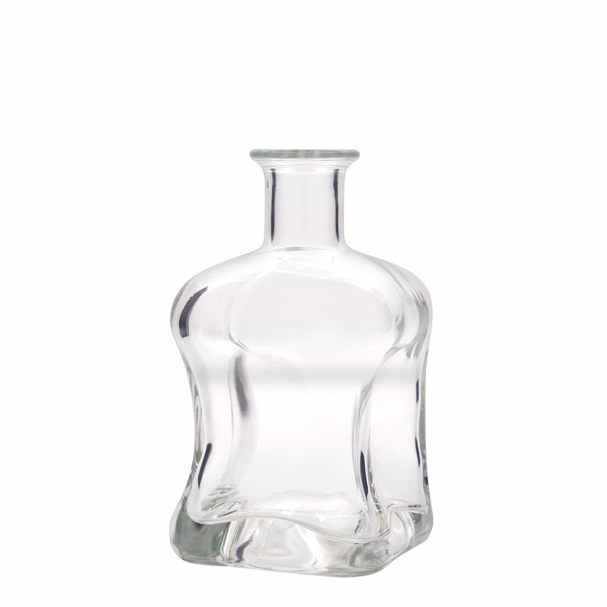 500 ml glassflaske "Dublin", kvadratisk, åpning: Kork