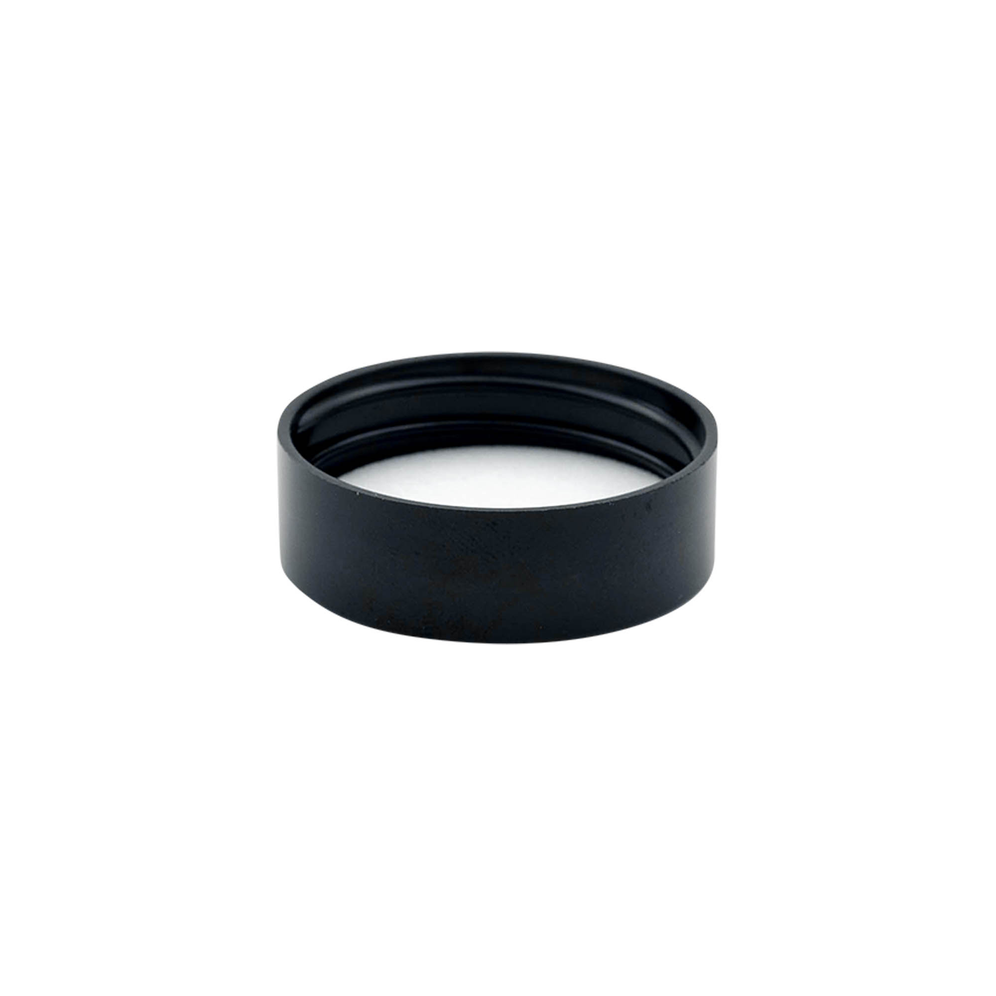 Skrukork for 30 ml 'Brown Line', HPM-plast, svart
