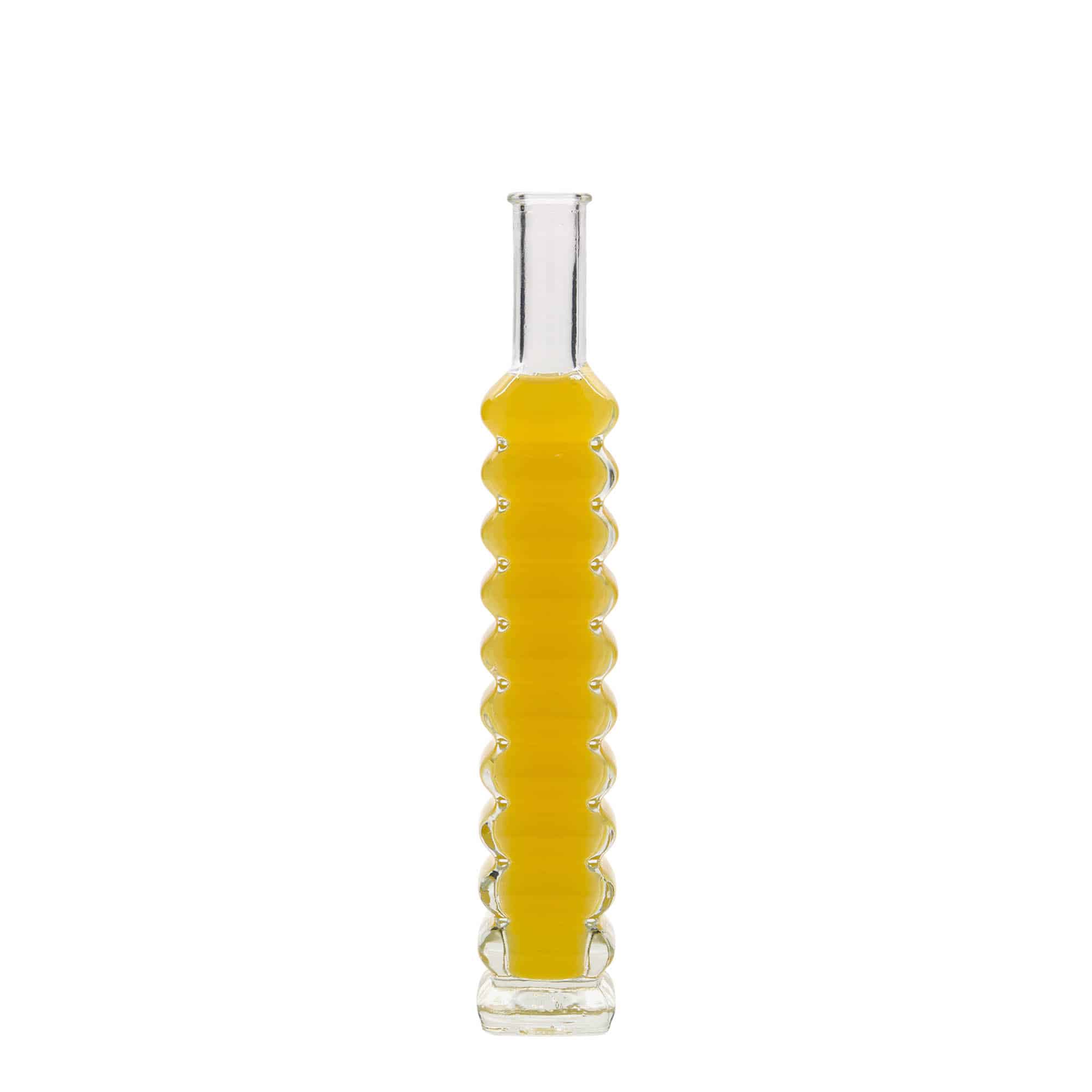 100 ml glassflaske "Roma", kvadratisk, åpning: Kork