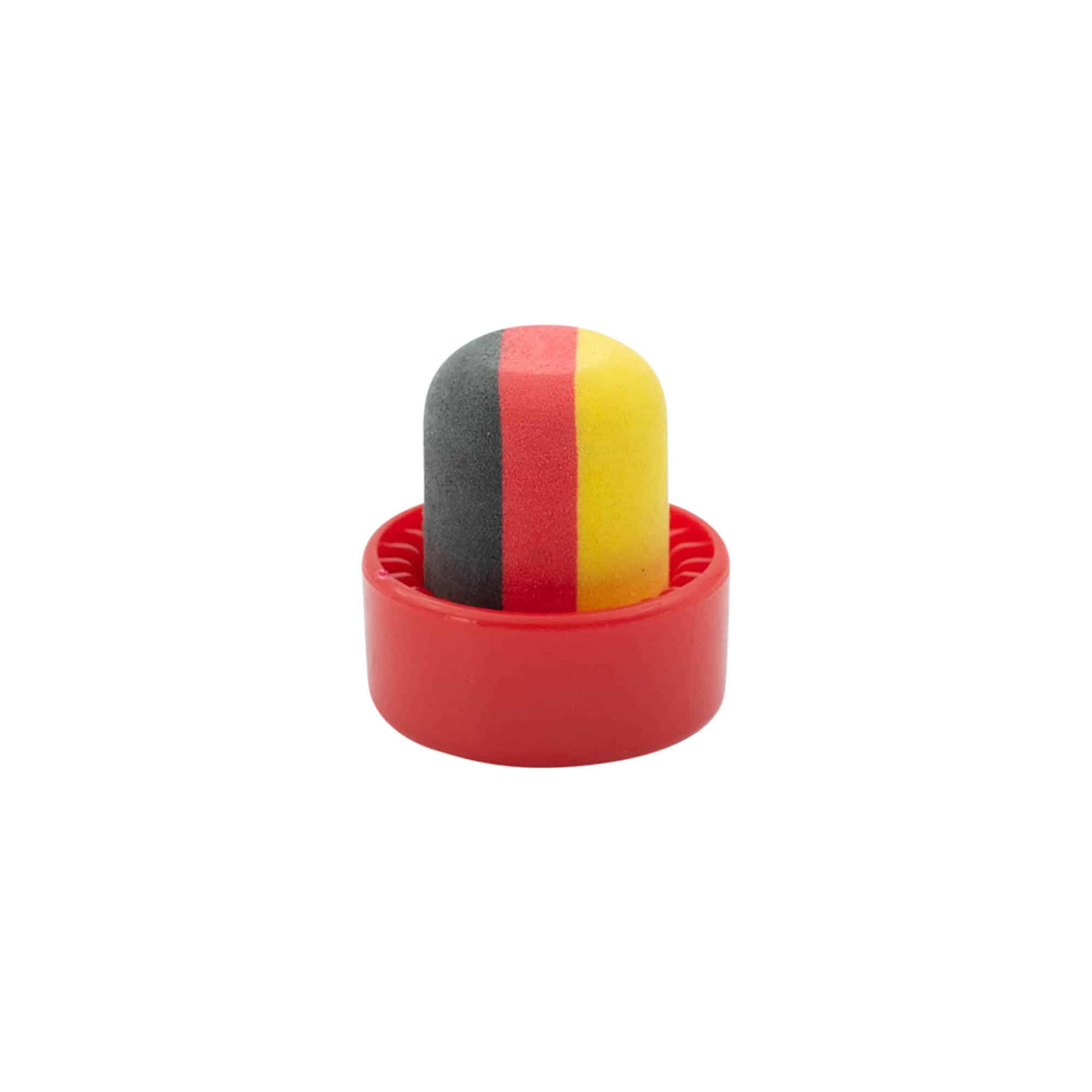 Gripekork 19 mm "Tyskland", plast, flerfarget, for åpning: Kork