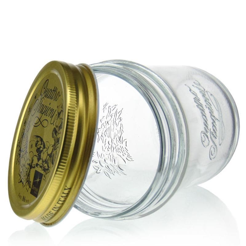 320 ml glasskrukke "Quattro Stagioni Terrina", åpning: Skrulokk