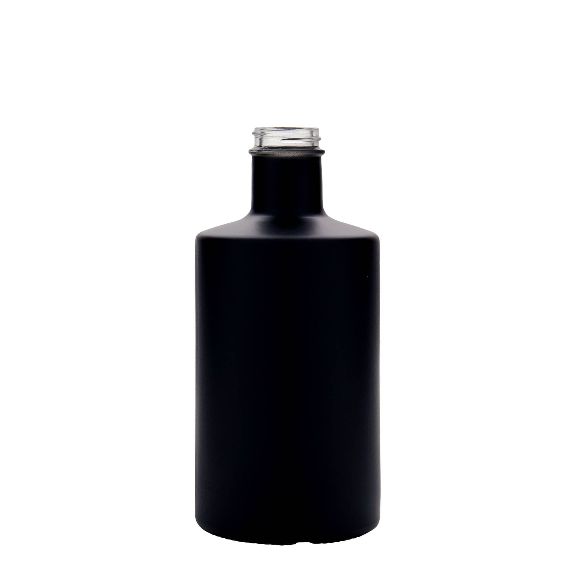 500 ml glassflaske 'Caroline', svart, åpning: GPI 33