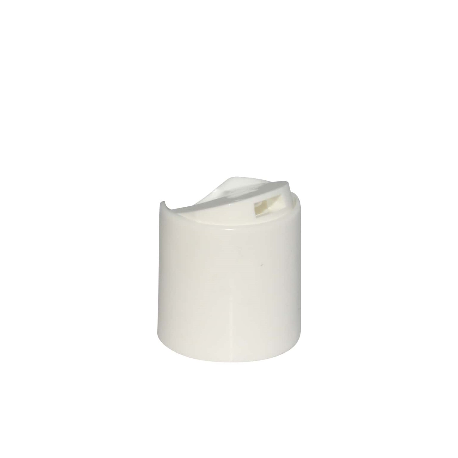 Skrulokk Disc Top, PP-plast, hvit, for åpning: 20/410