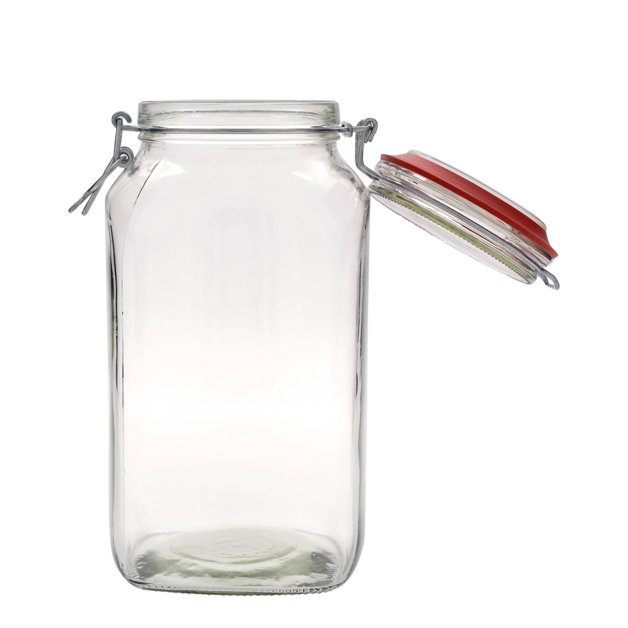 2.590 ml trådspenneglass #, firkantet, åpning: trådspenne-lukking