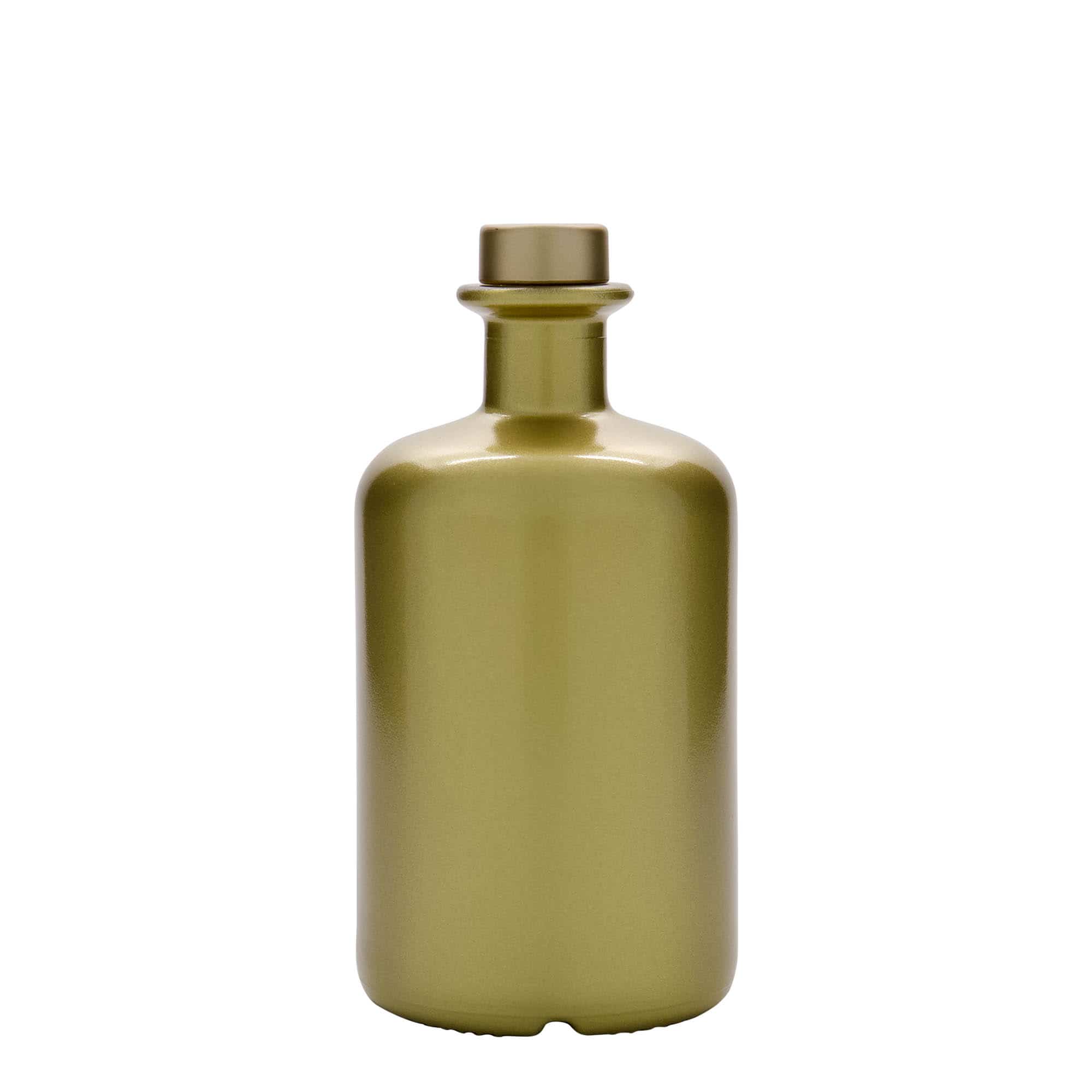 500 ml apotekerglassflaske, gull, åpning: Kork