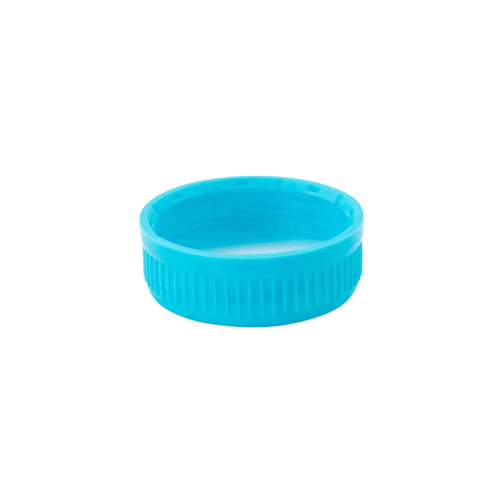 Skrulokk 40mm, PE-plast, hellblå