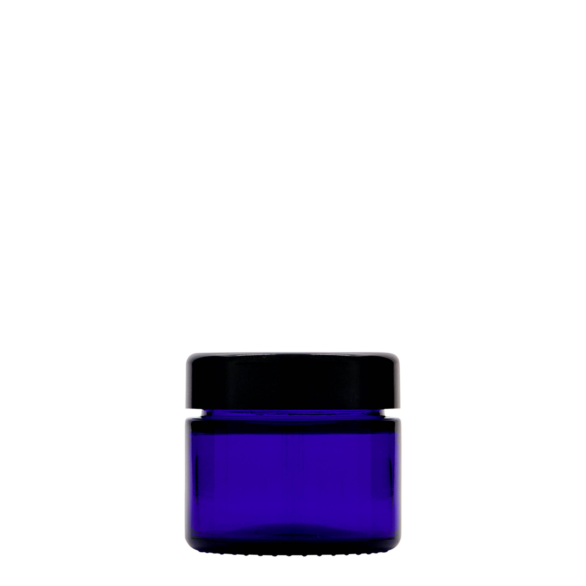 50 ml krukke 'Blue Edition', glass, kongeblå, åpning: skrukork
