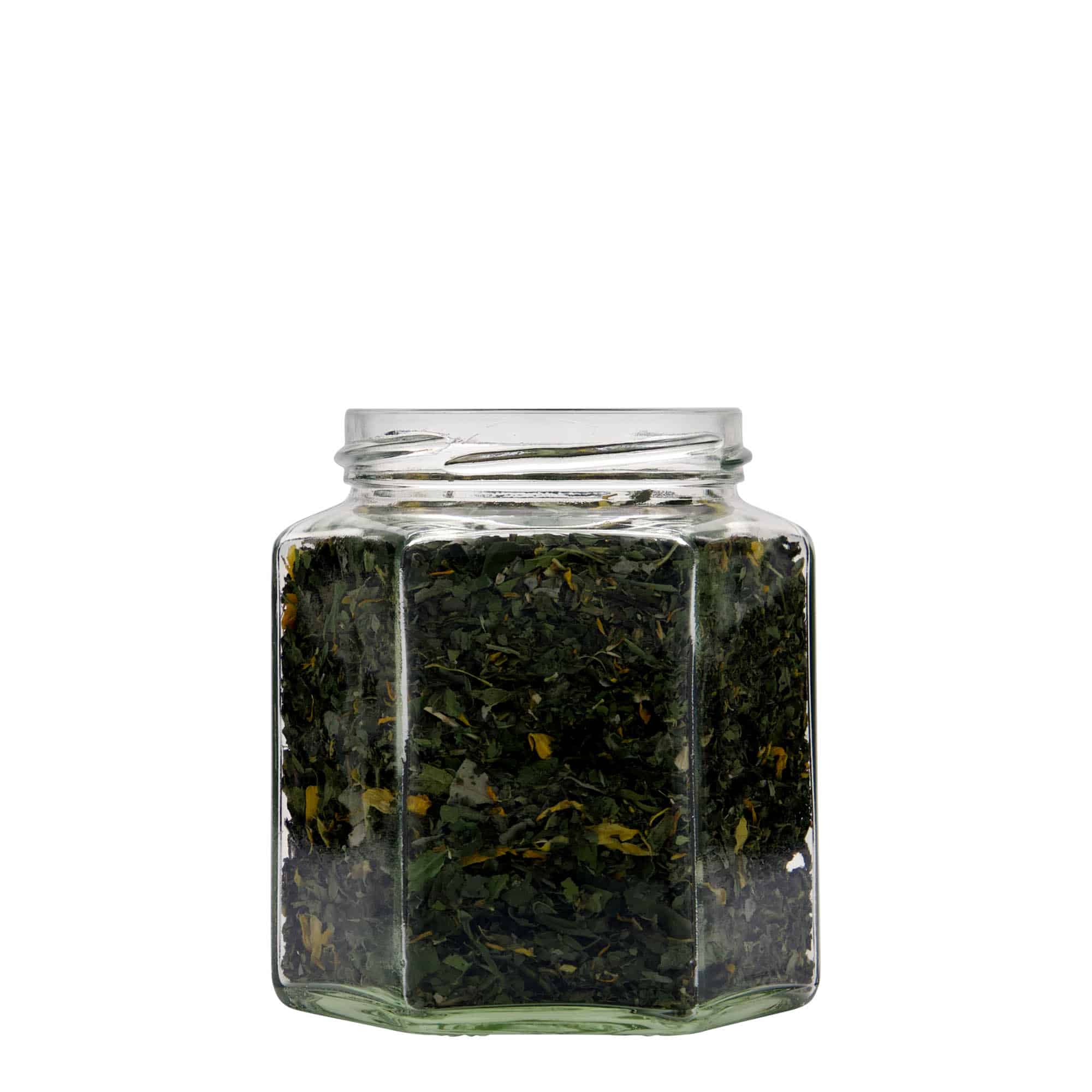 390 ml sekskantglass, åpning: Twist-Off (TO 70)